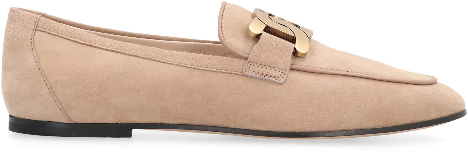 Shop Tod's Kate Suede Loafers In Neutrals