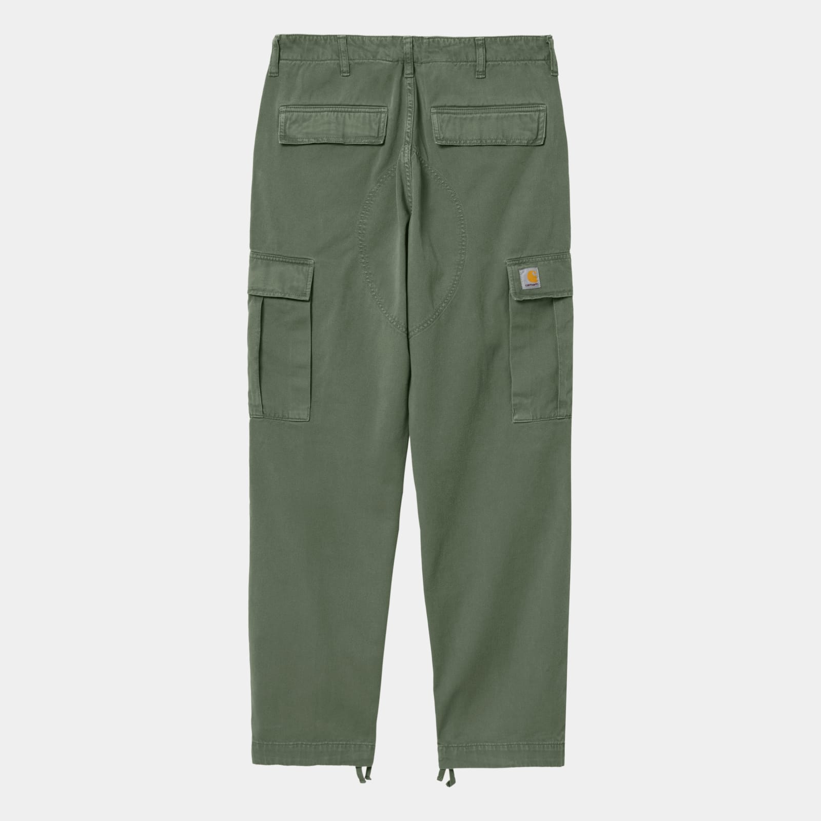 Carhartt Straight-leg Cargo Trousers In Dollar Green Garment Dyed