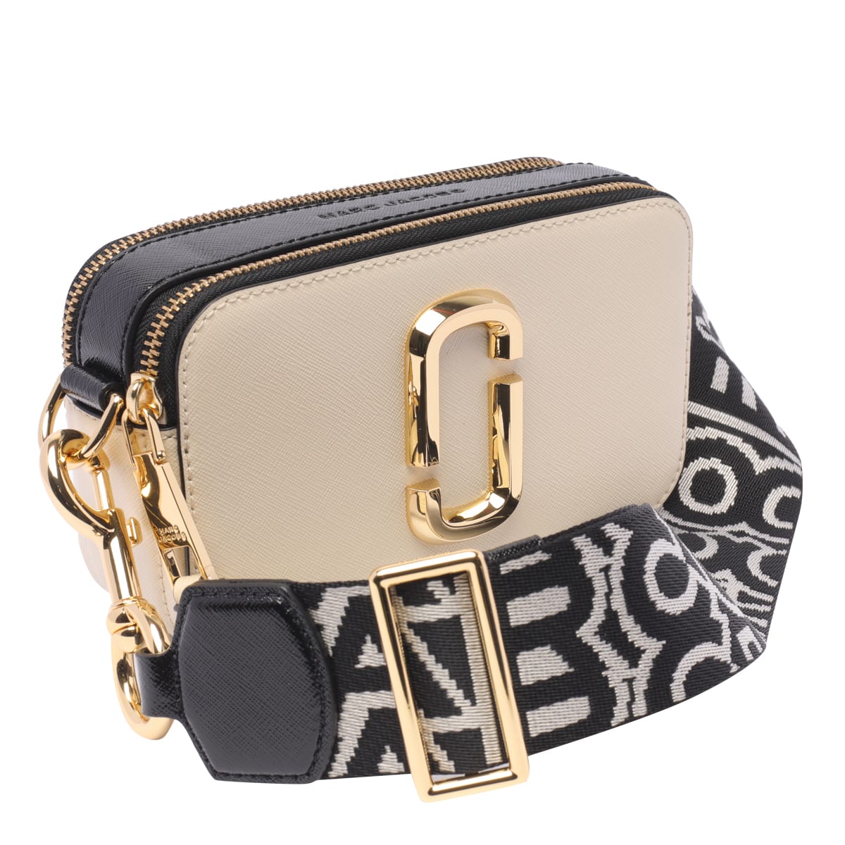 Shop Marc Jacobs The Snapshot Crossbody Bag In Cloud White/multi