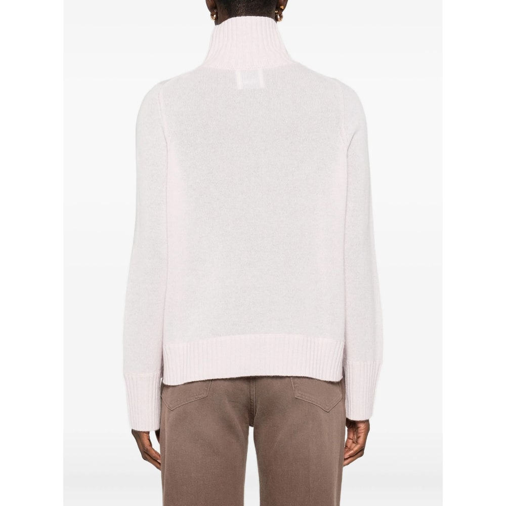 Allude Turtleneck Cashmere Sweater In Pink