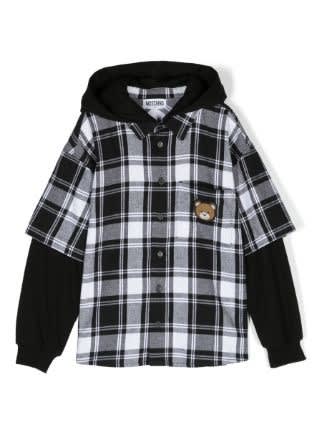 Moschino Kids' Shirt With Teddy Bear Application In Black