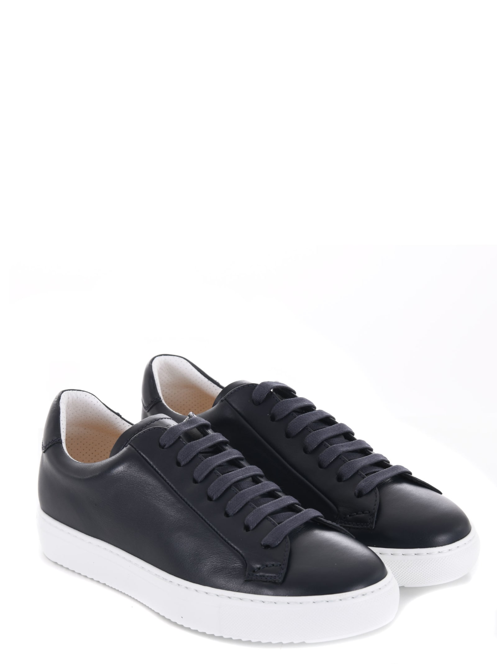 Shop Doucal's Doucals Mens Sneakers In Blue