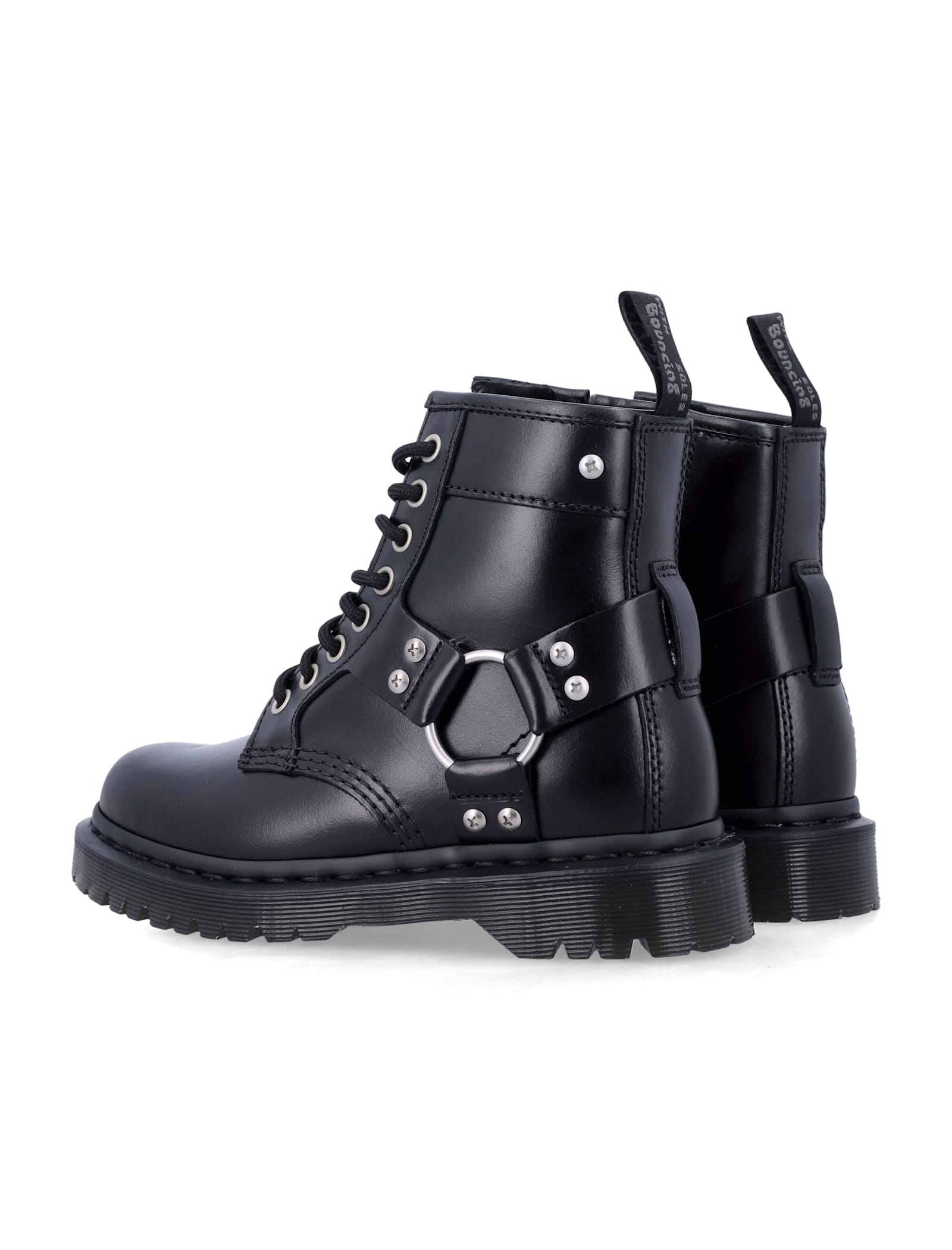 Dr. Martens 1460 Harness Leather Lace-up Boots In Black