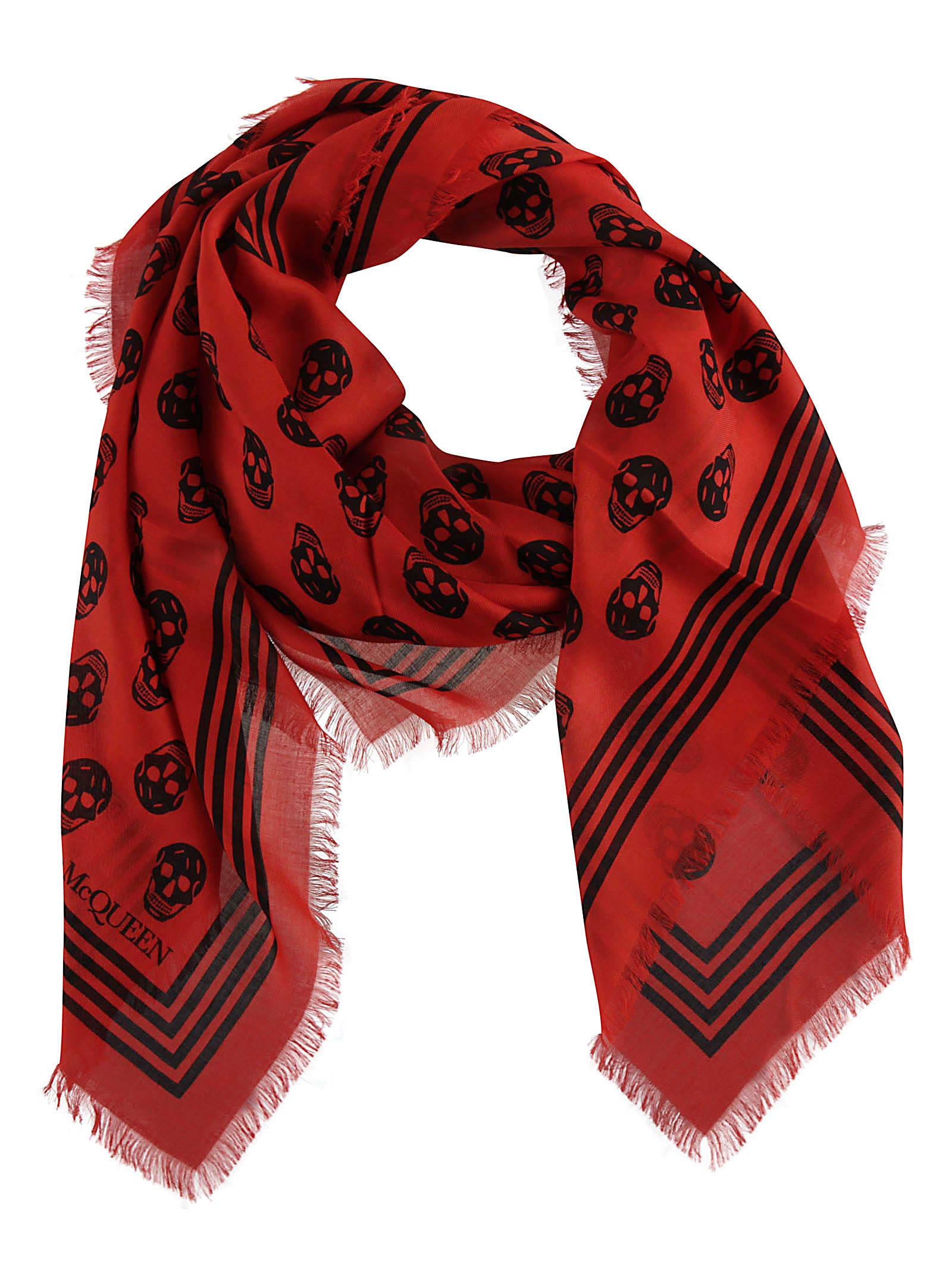 red alexander mcqueen scarf