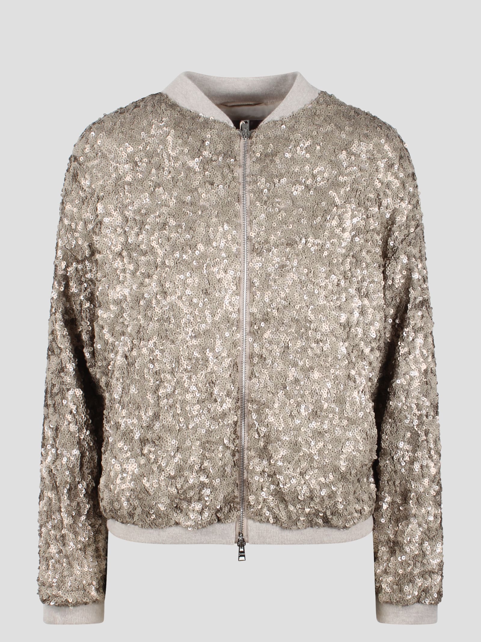 HERNO RESORT SHINY EXPRESSION BOMBER JACKET 