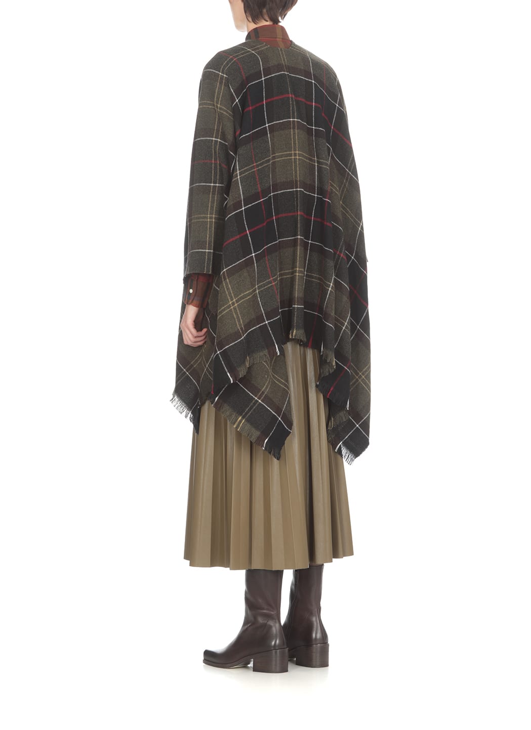 Barbour Staffin Tartan Cape In Multi