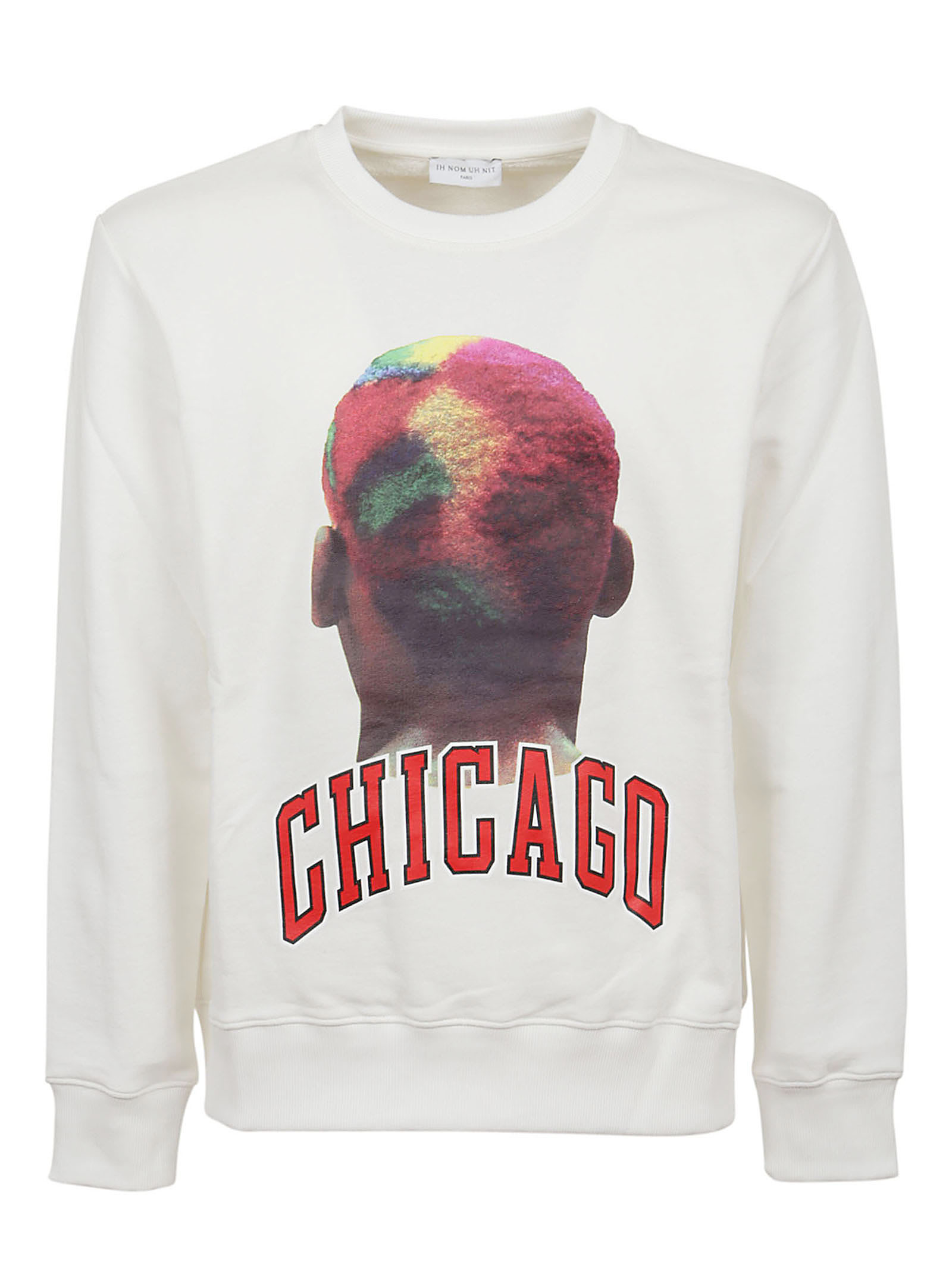 ih nom uh nit Crewneck With Chicago Player Print On Front And Logo + Number