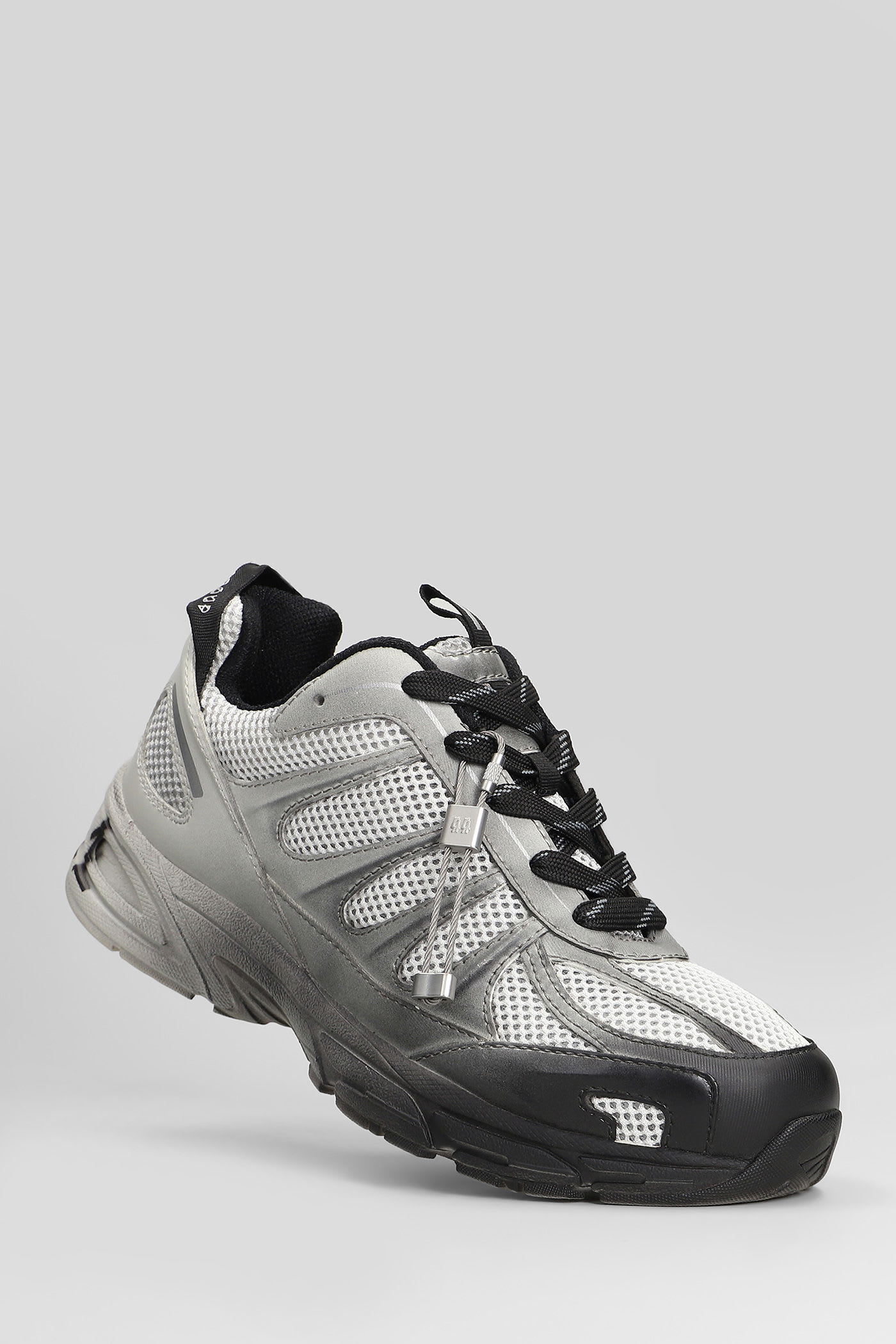 44 Label Group Dragger Sneakers In Grey Polyester In Multi