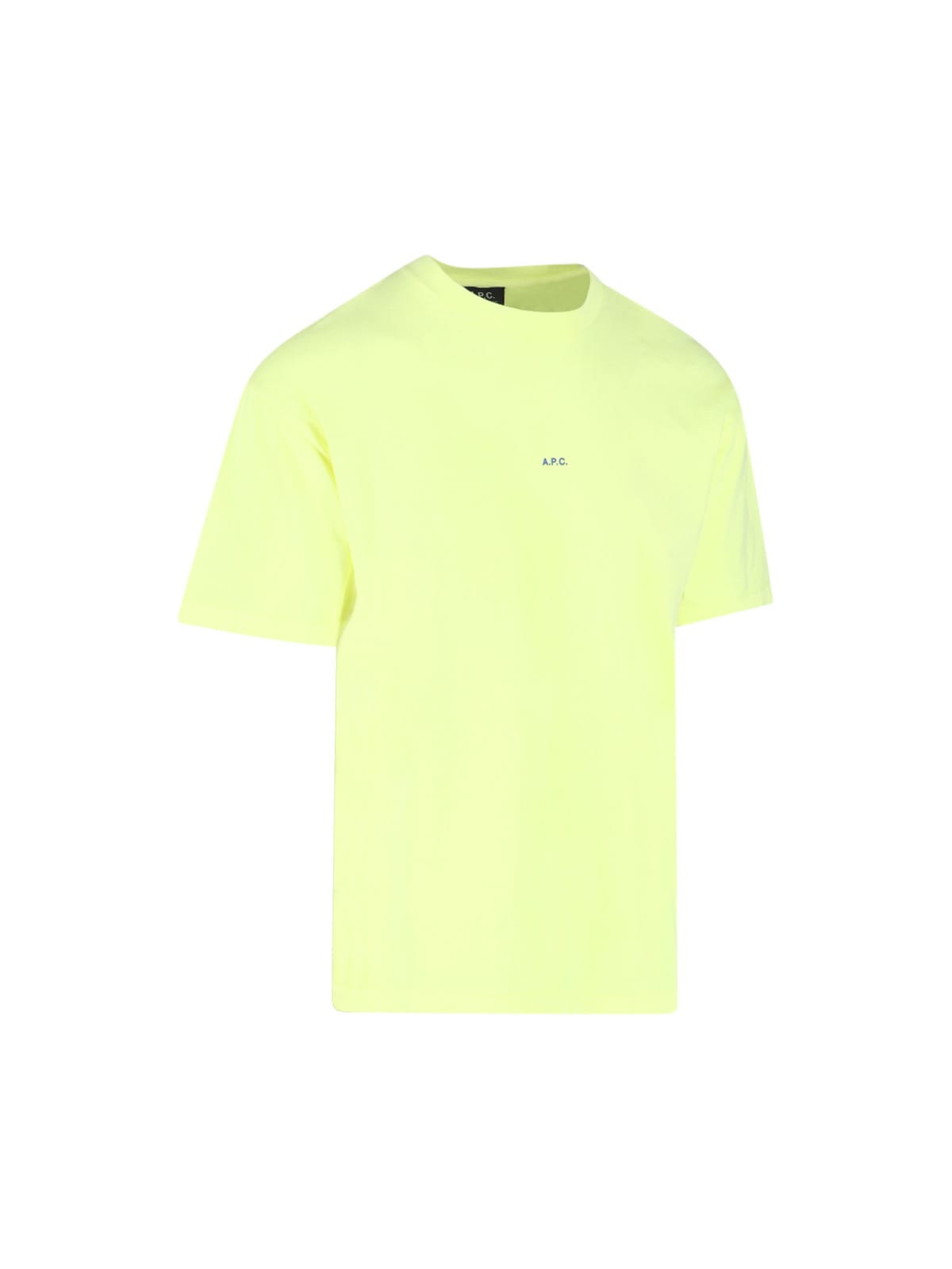 Shop Apc Logo T-shirt In Yellow