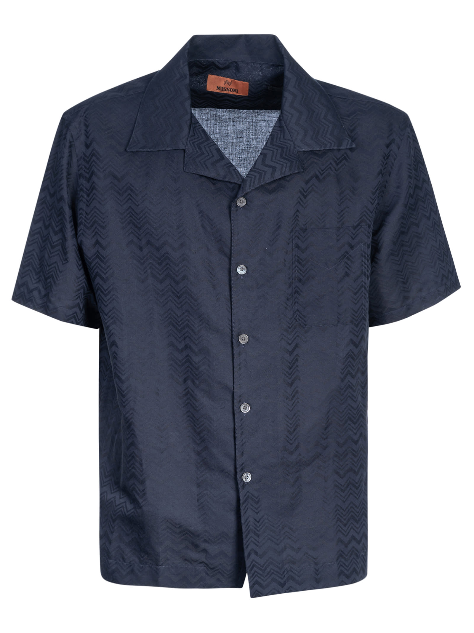 Shop Missoni Short-sleeved Shirt In Night Sky