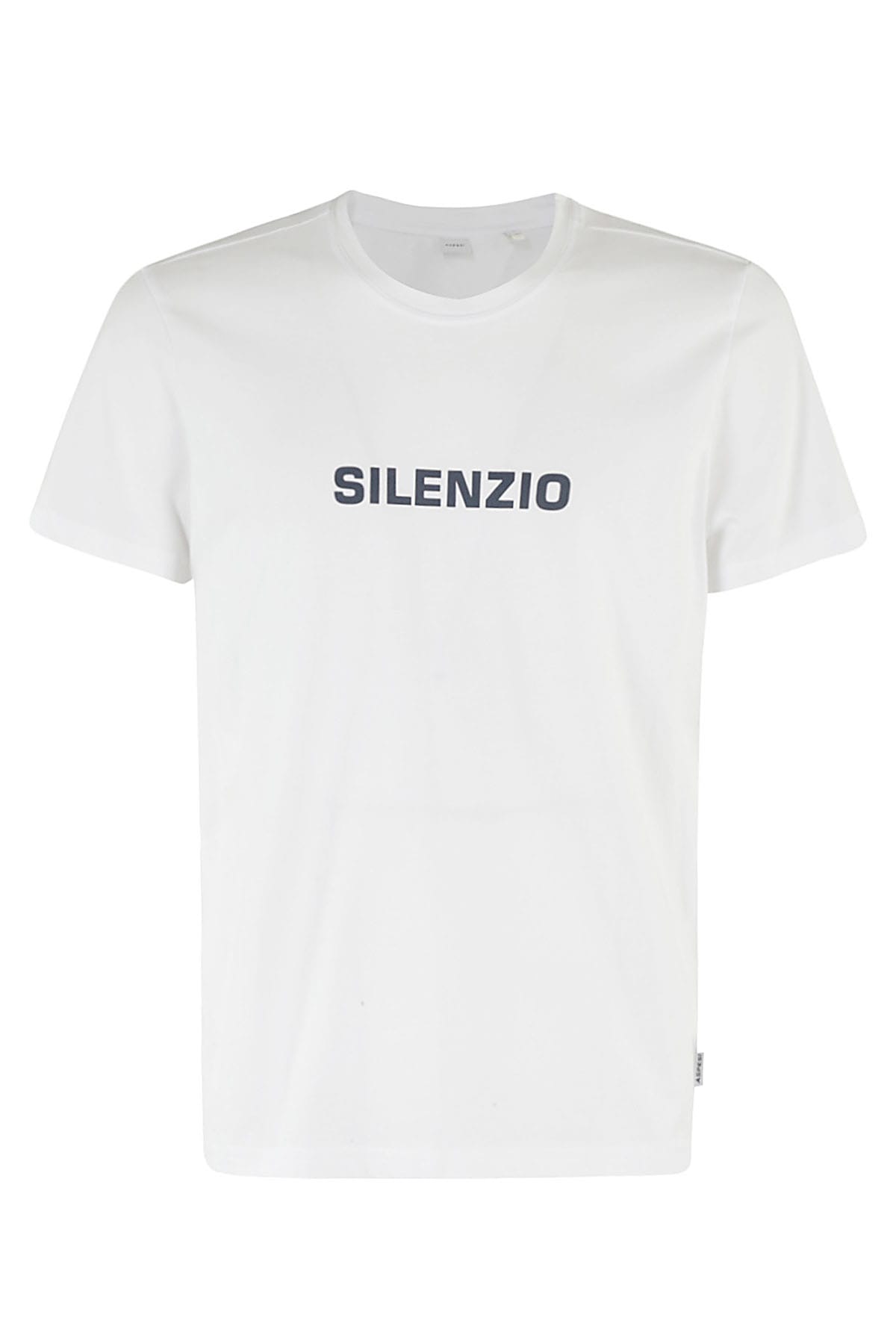 Shop Aspesi T-shirt Silenzio In Bianco