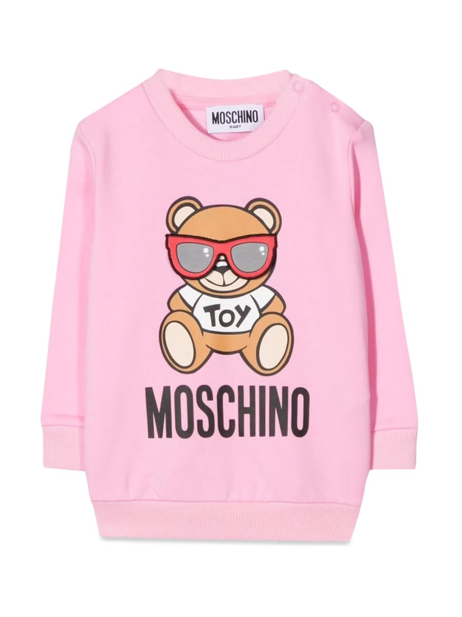 Shop Moschino Girocoll In Pink