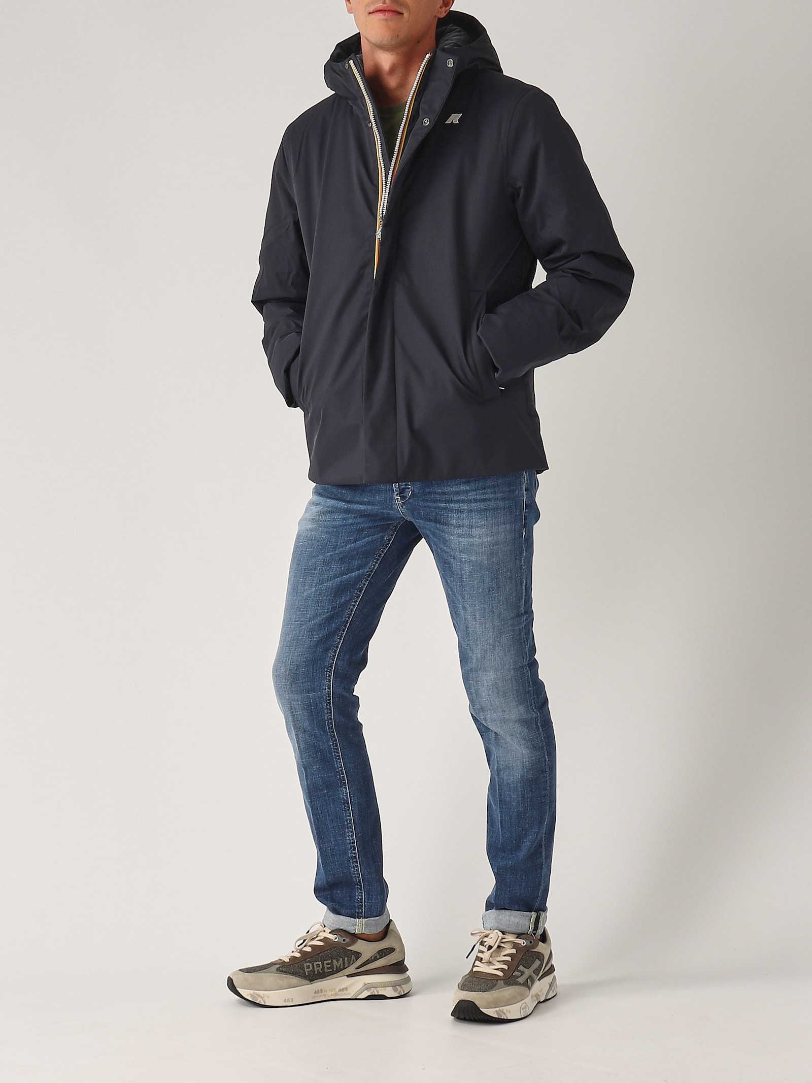 Shop K-way Jacko Twill Marmotta Jacket In Navy