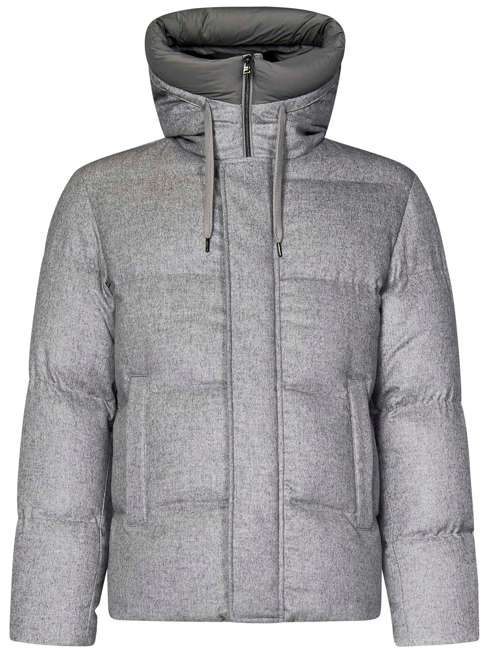 Shop Herno Down Jacket In Grey