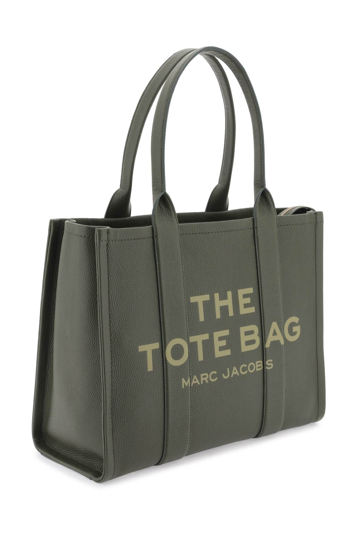 Shop Marc Jacobs The Leather Large Tote Bag In Forest (green)