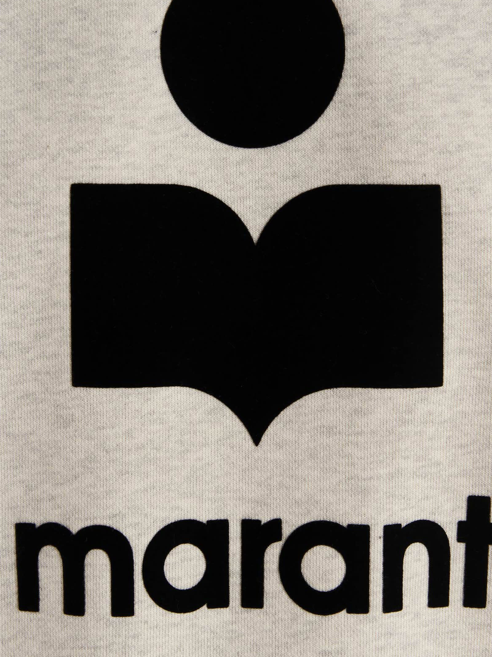 Isabel Marant Étoile Crewneck Sweatshirt With Logo In Ec Ecru