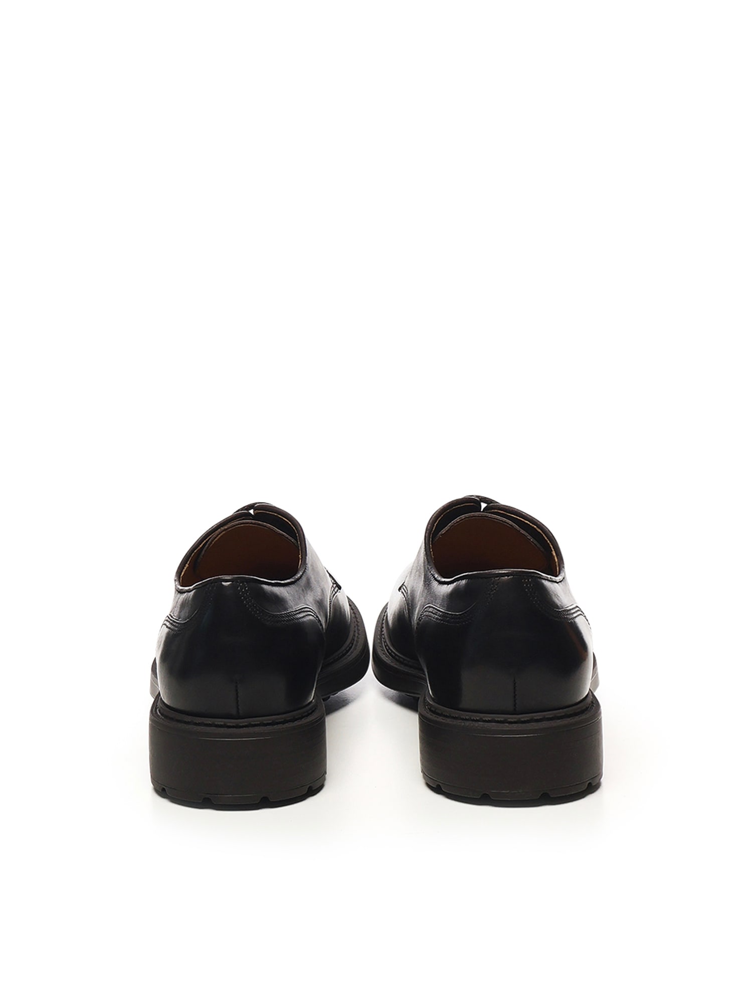 Doucal's Leather Lace-ups In Black