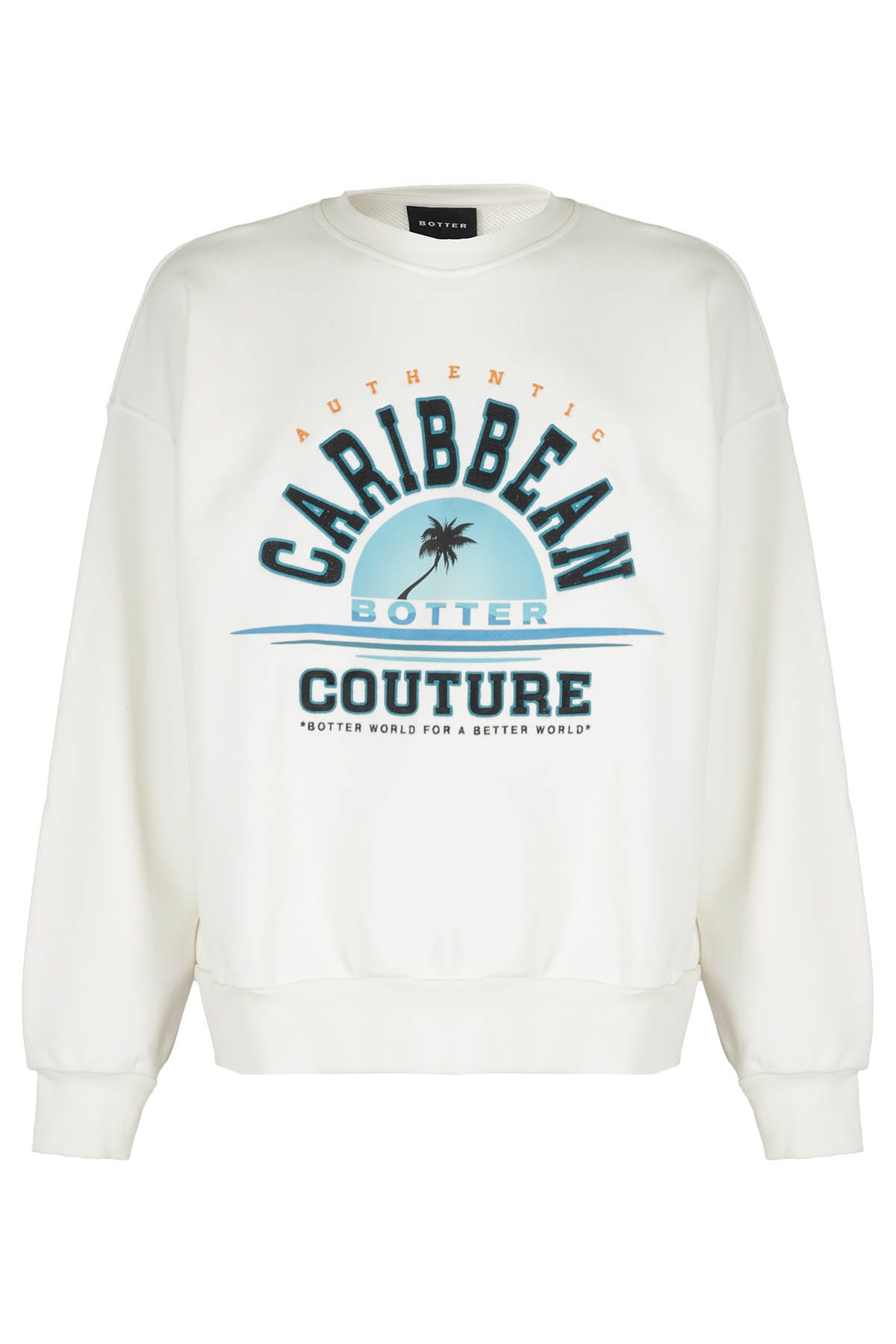 Shop Botter Crewneck Sweater Caribbean In White College