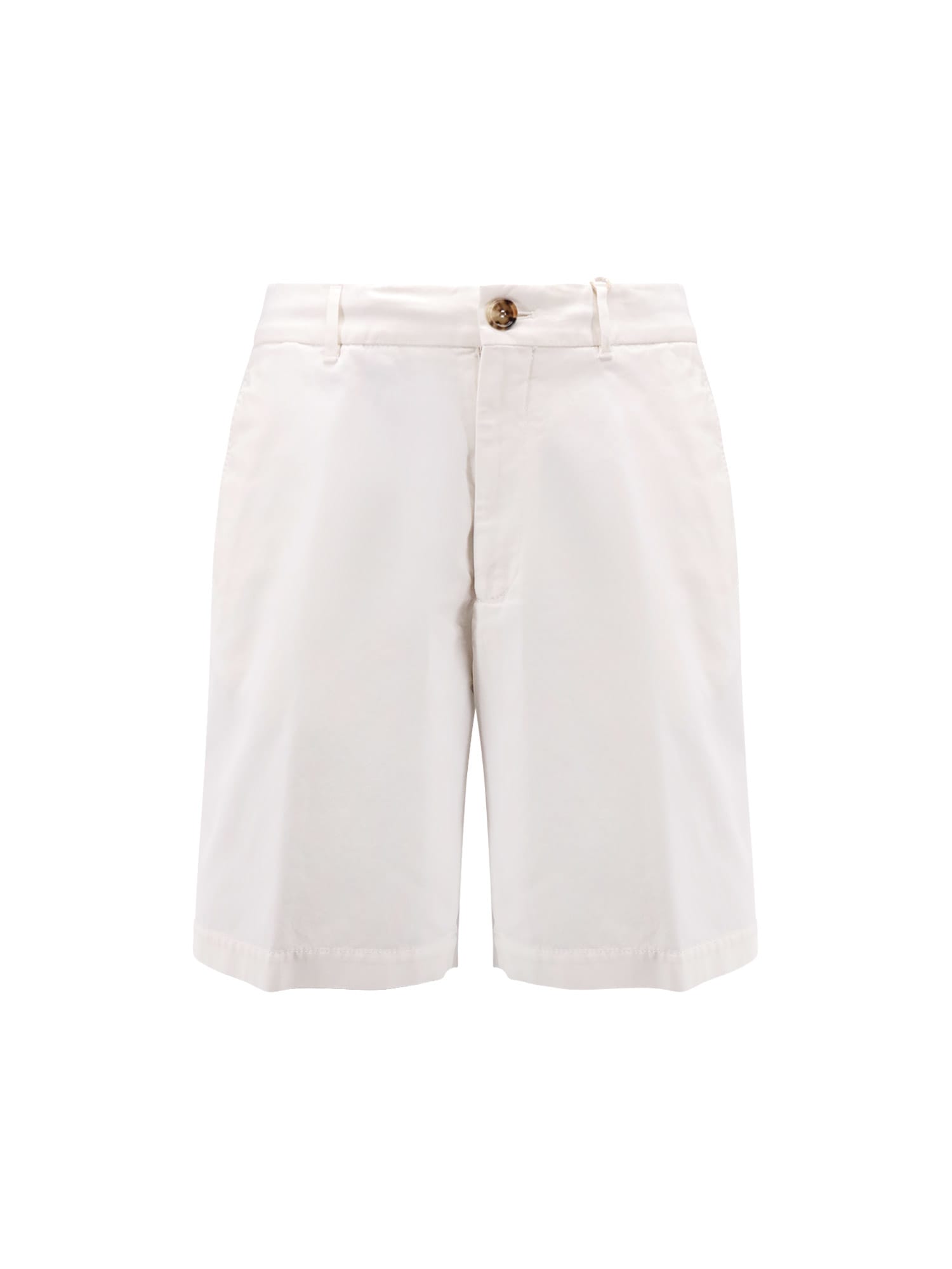 Brunello Cucinelli Linen-silk-blend Bermuda Shorts In White