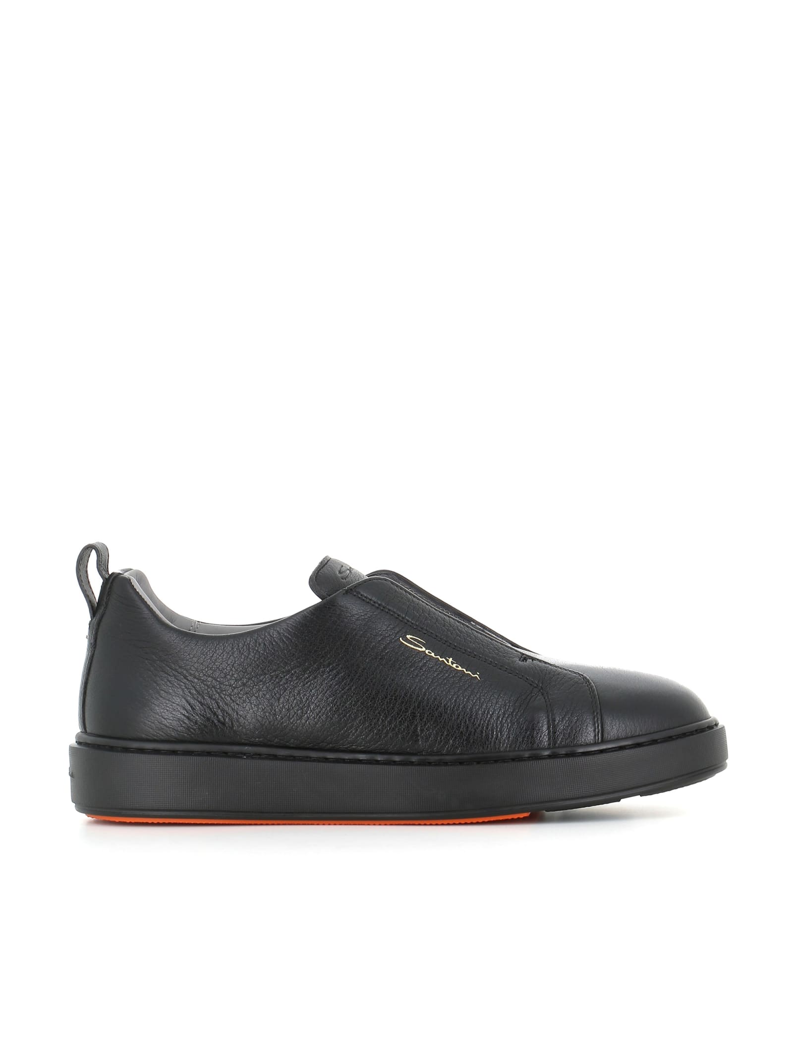 Shop Santoni Sneaker Victor In Black