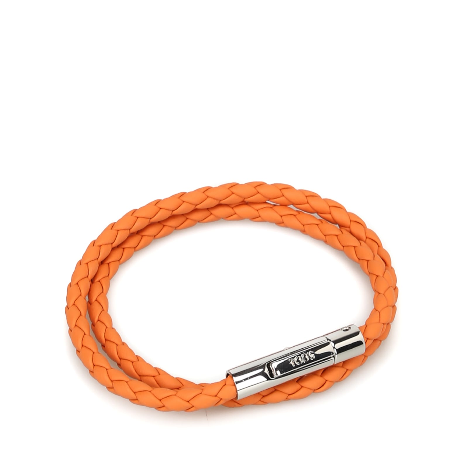 orange braided bracelet