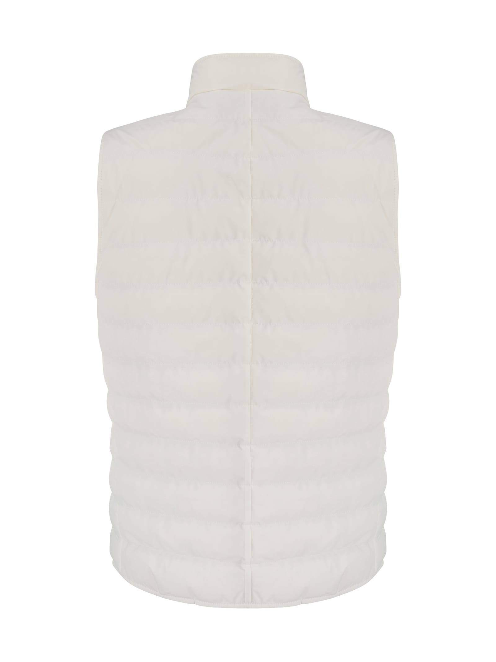 Shop Brunello Cucinelli Down Vest In Offwhitesemidilino