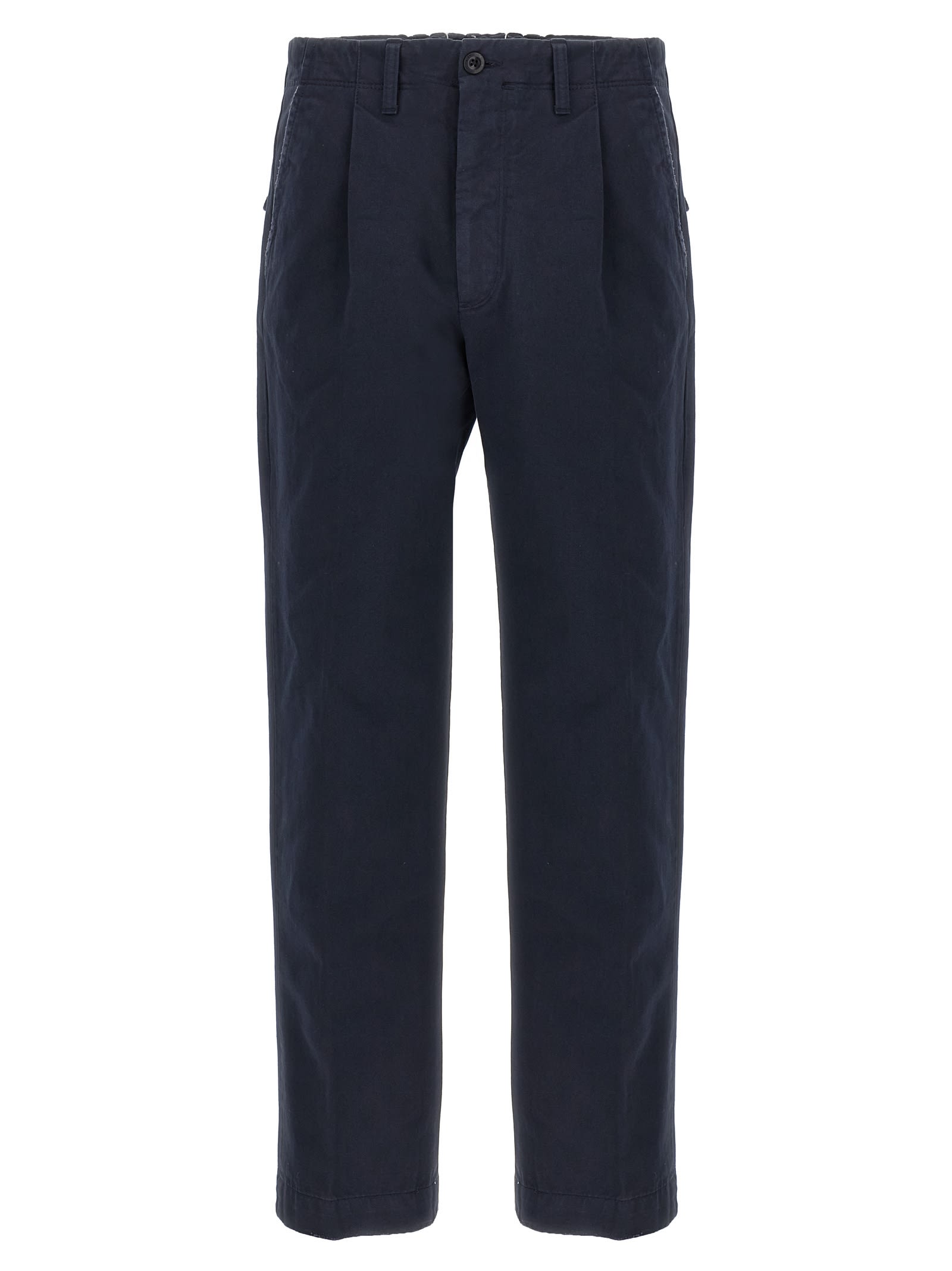 Incotex Cotton Trousers In Blue