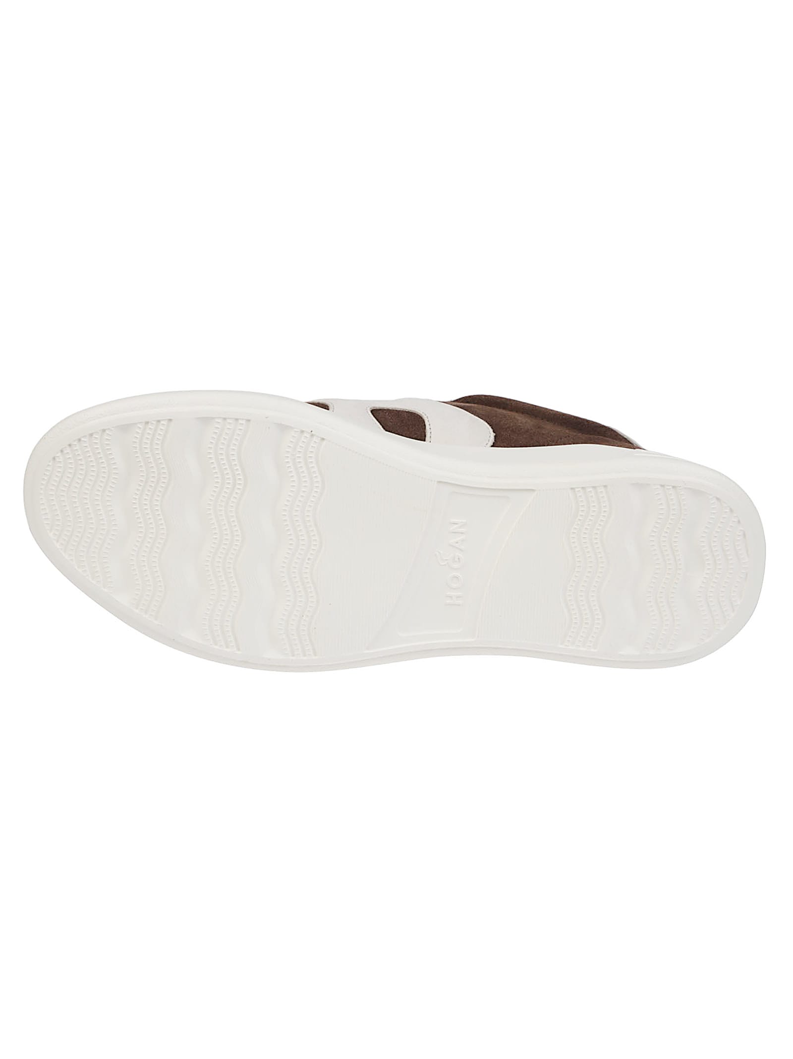 Hogan Suede Upper Sneakers With Rubber Sole In Brown