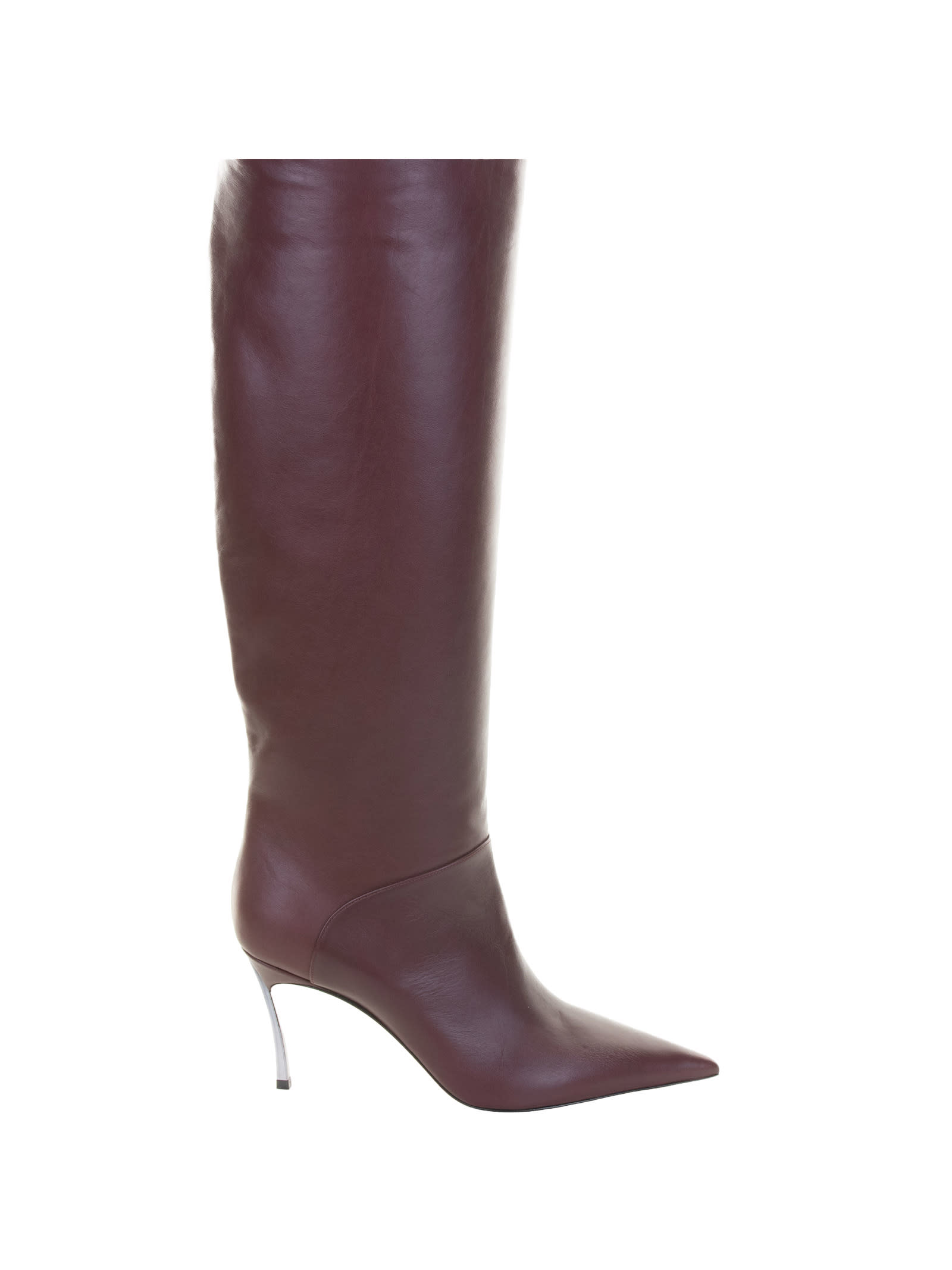 Casadei Boots Red In Animal Print