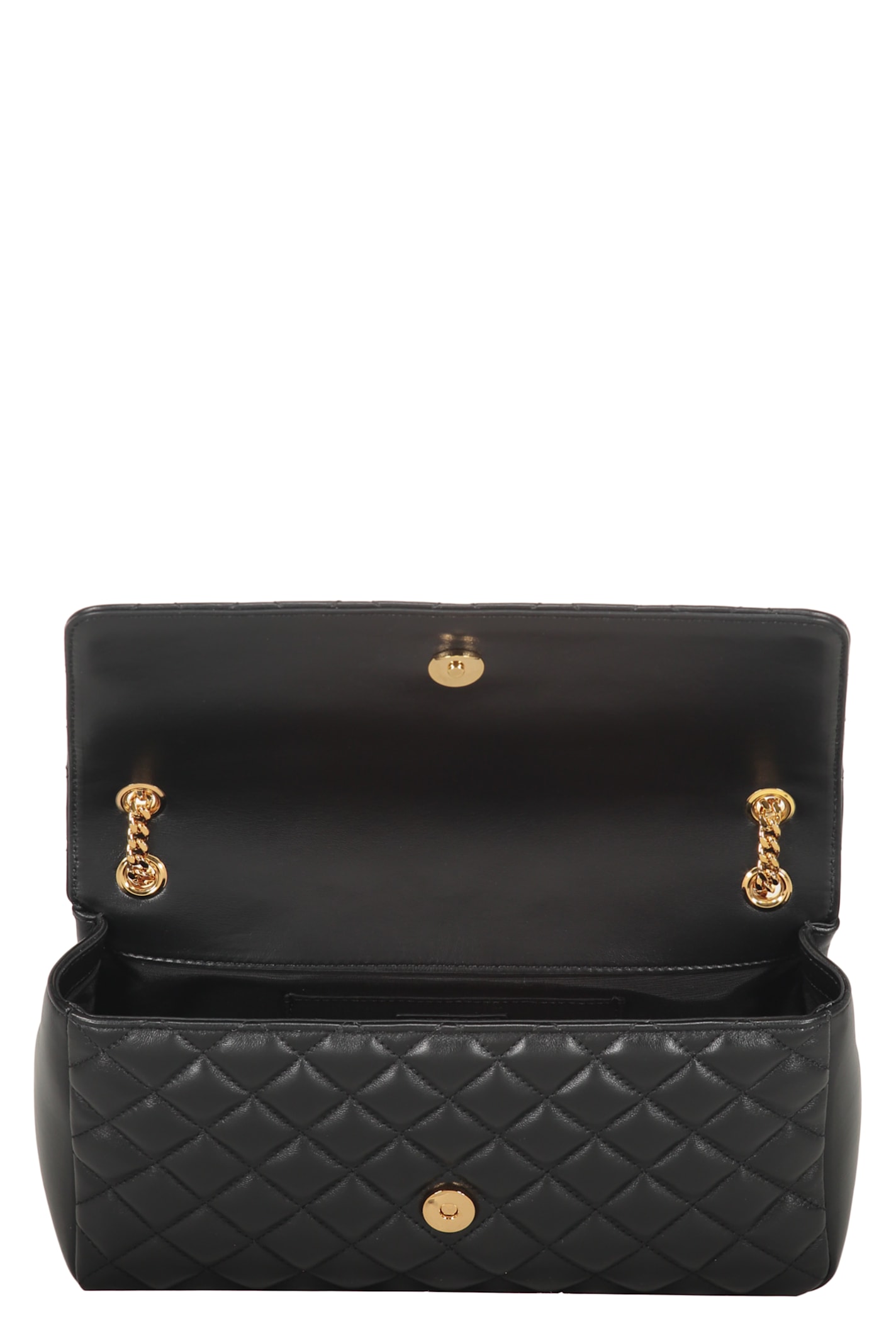 Versace Leather Crossbody Bag In Black