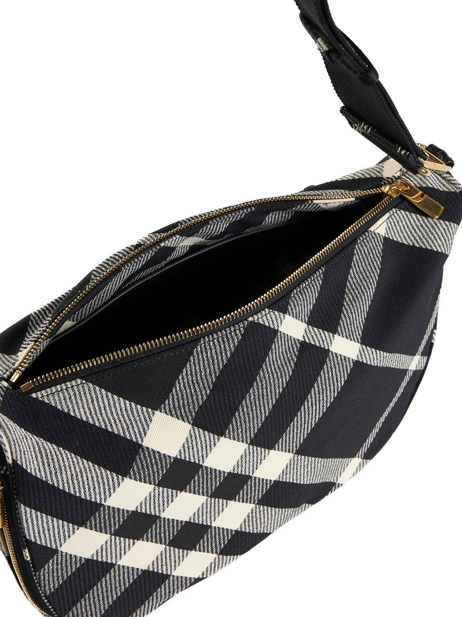 Shop Burberry Shoulder Bag In Black/calico