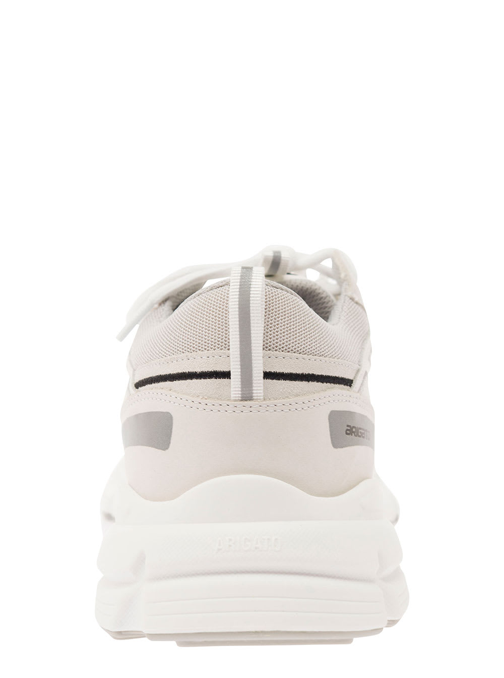 Shop Axel Arigato Marathon R-trail White Low Top Sneakers With Logo Detail In Leather Blend Woman