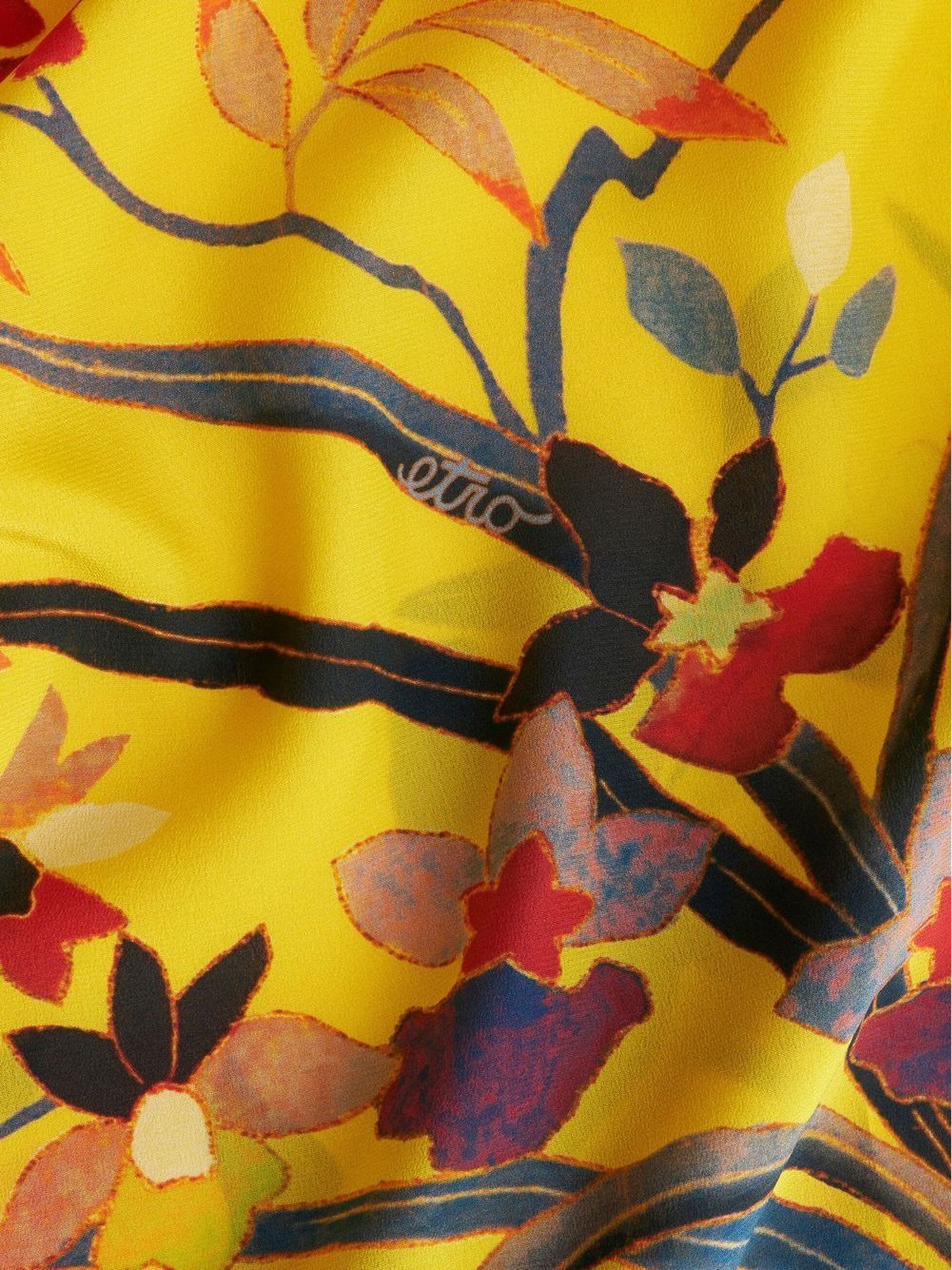 Floral Print Yellow Shirt