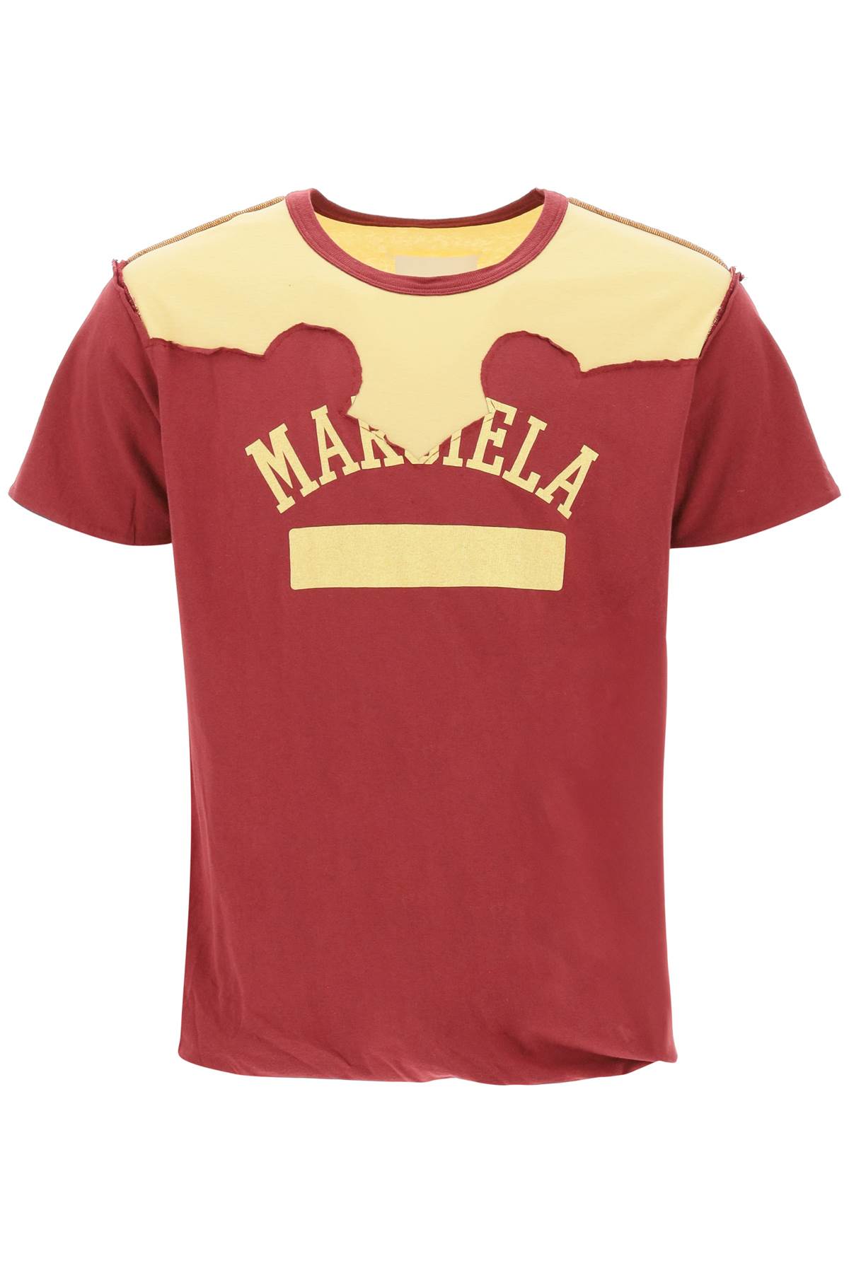 Shop Maison Margiela Décortiqué T-shirt In Burgundy (red)