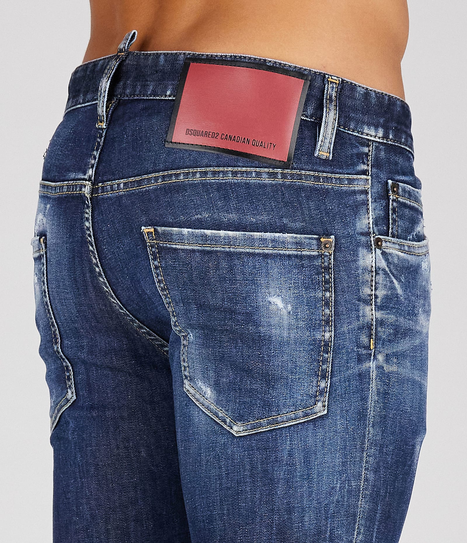 Shop Dsquared2 5 Pockets In Navy Blue