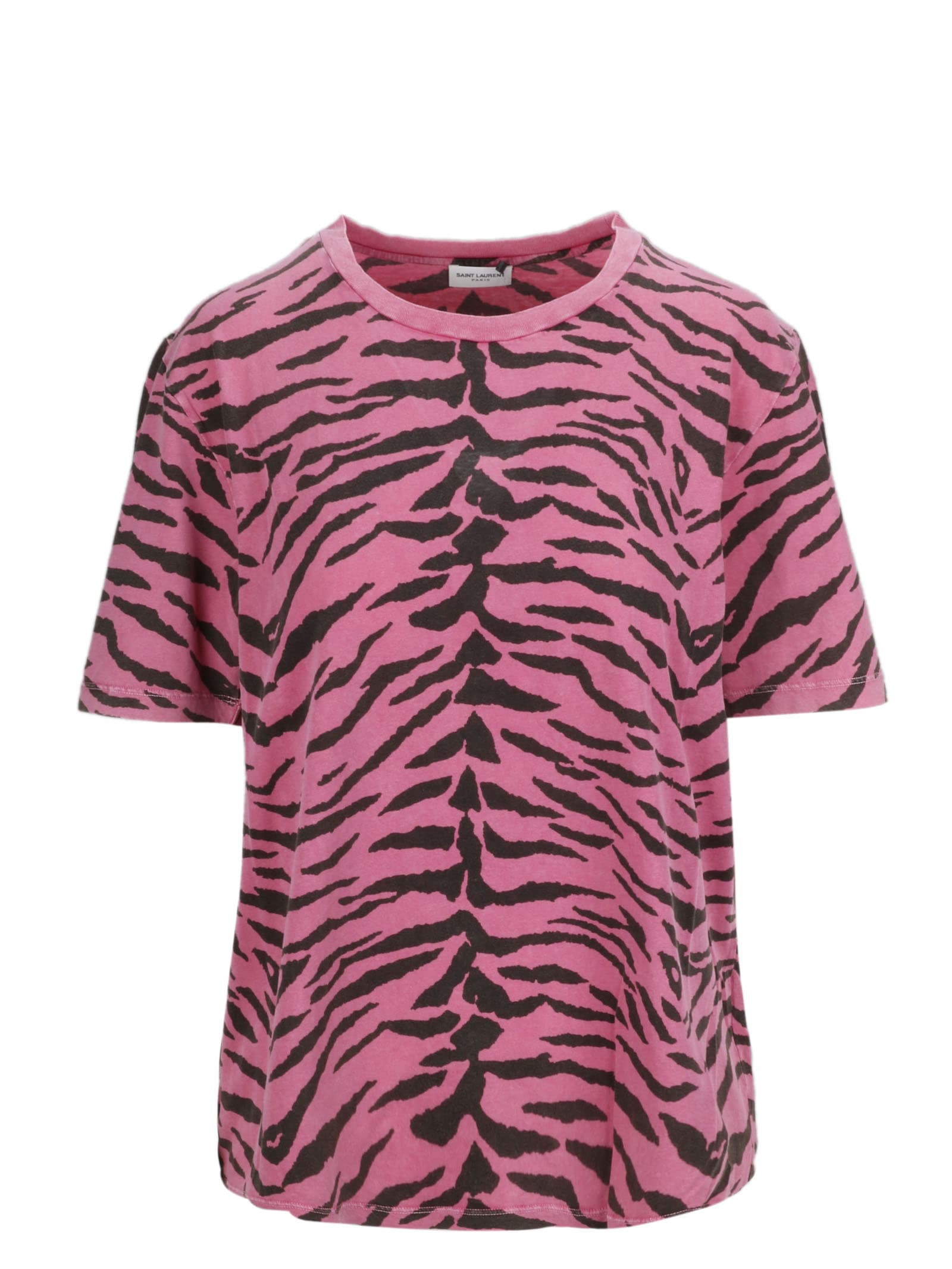 saint laurent pink t shirt