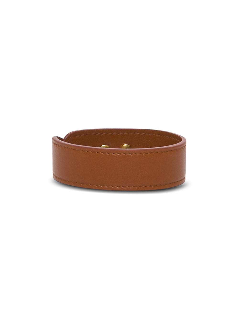 Valentino Garavani Brown Leather Bracelet With Stud Detail
