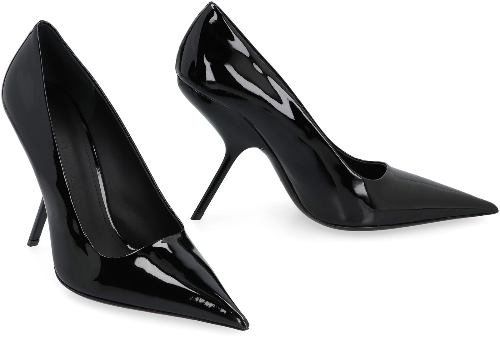 Shop Ferragamo Eva Patent Leather Pumps In Black