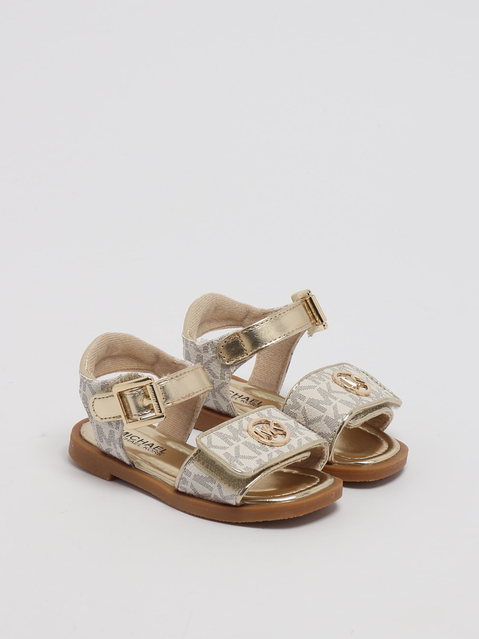Shop Michael Kors Sandals Sandal In Vaniglia-oro