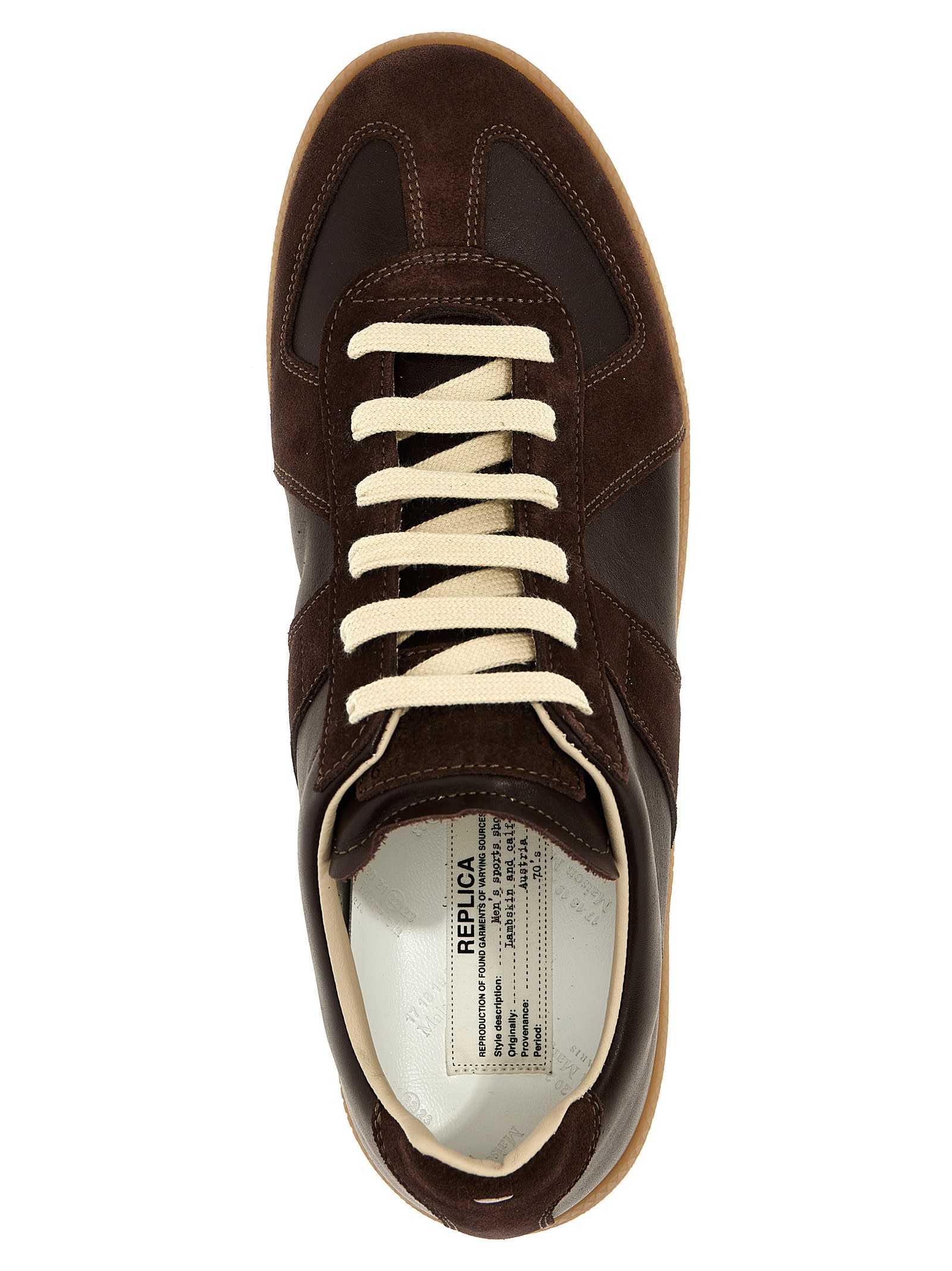 Shop Maison Margiela Replica Sneakers In Brown