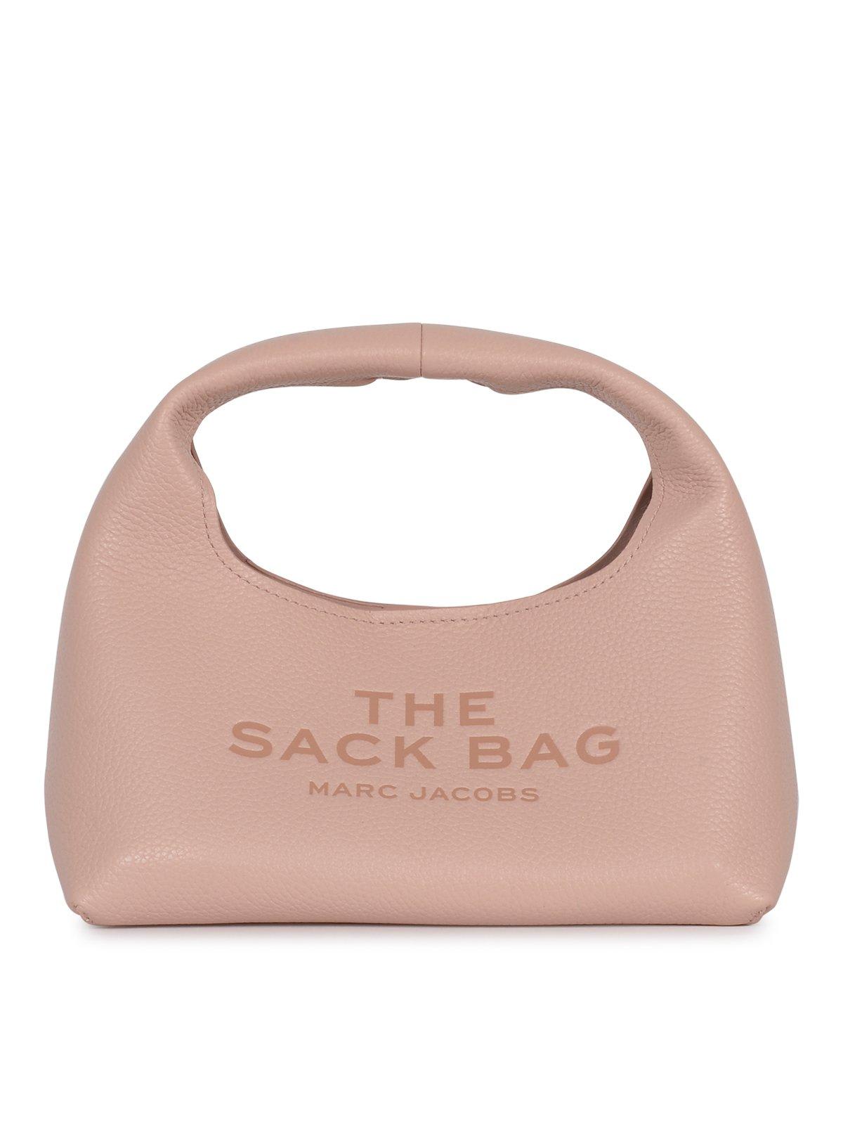 Shop Marc Jacobs The Mini Logo Printed Sack Bag In Rose