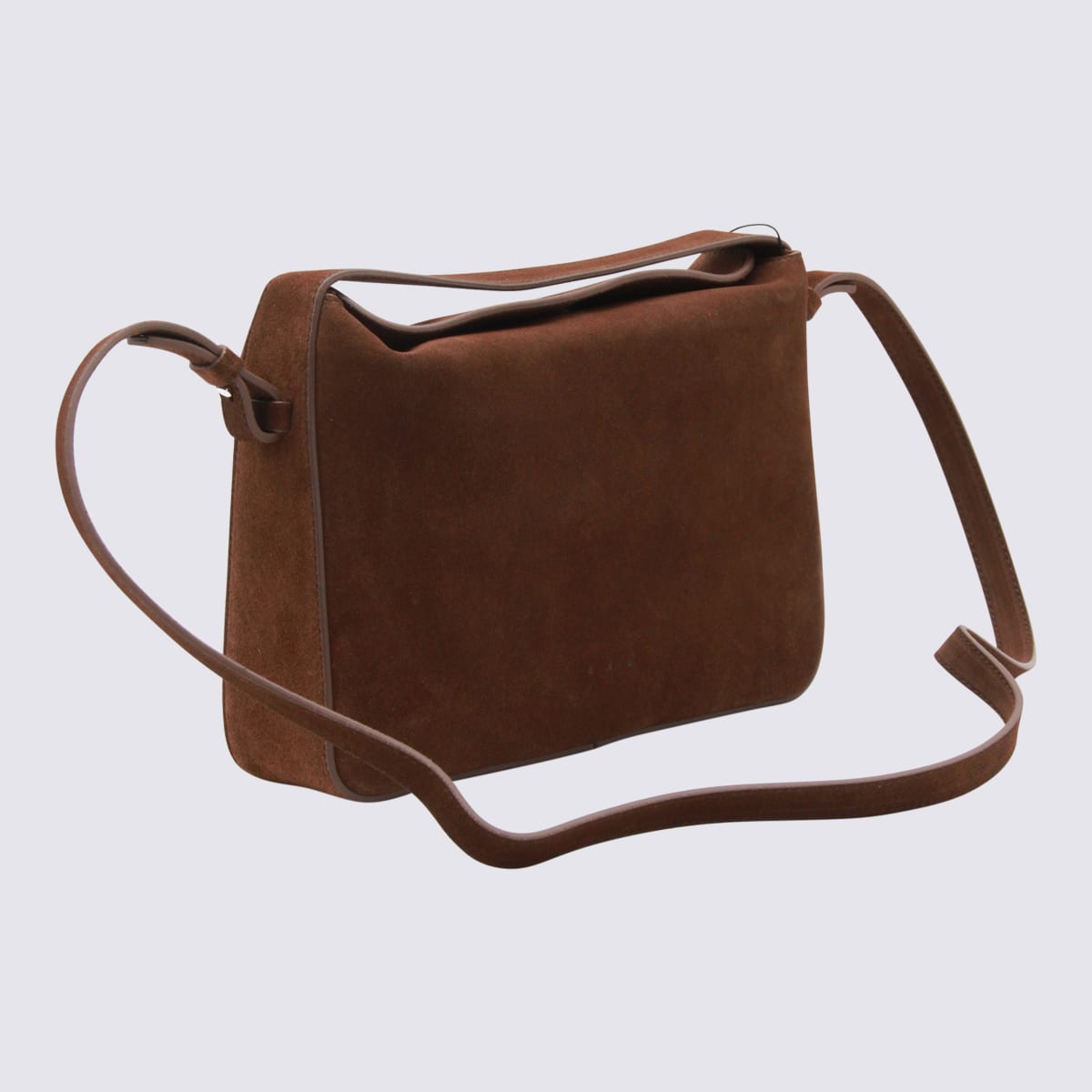 Aesther Ekme Soft Baguette Calfskin Suede Crossbody Bag In Brown