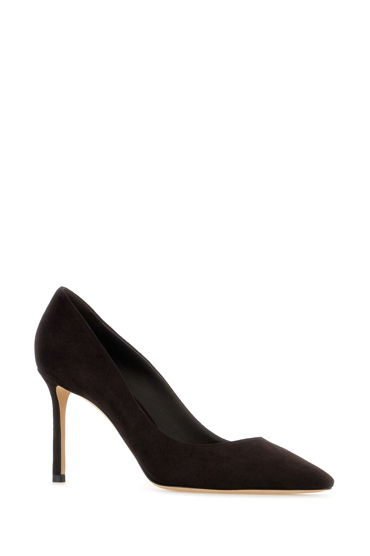 Jimmy Choo Romy 85 Spitze Pumps Aus Schwarzem Leder Mit Eidechsen-print In Coffee