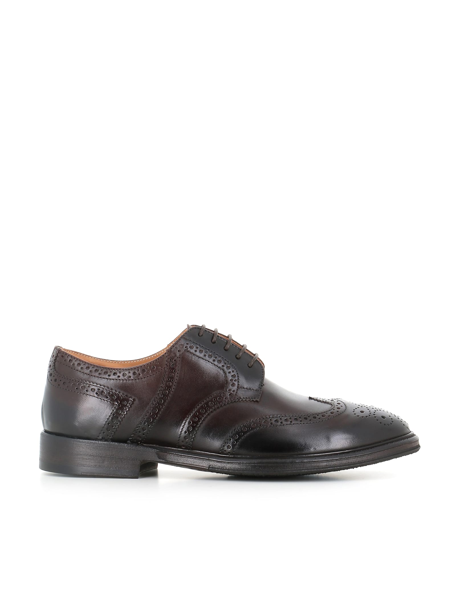 Alberto Fasciani Ivan Dovetail 91017 Brogue Derby Shoes In Brown