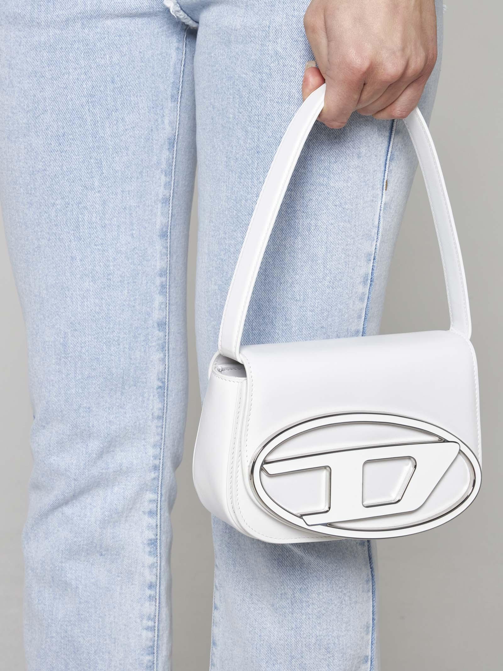 Shop Diesel 1dr Leather Shoulder Bag In White