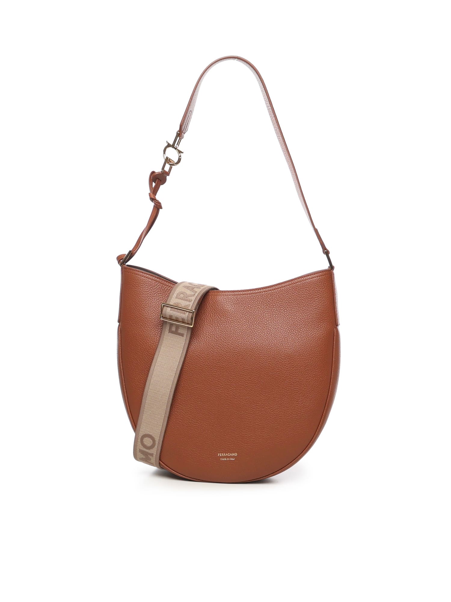 Ferragamo Hobo Bag (m) In Brown
