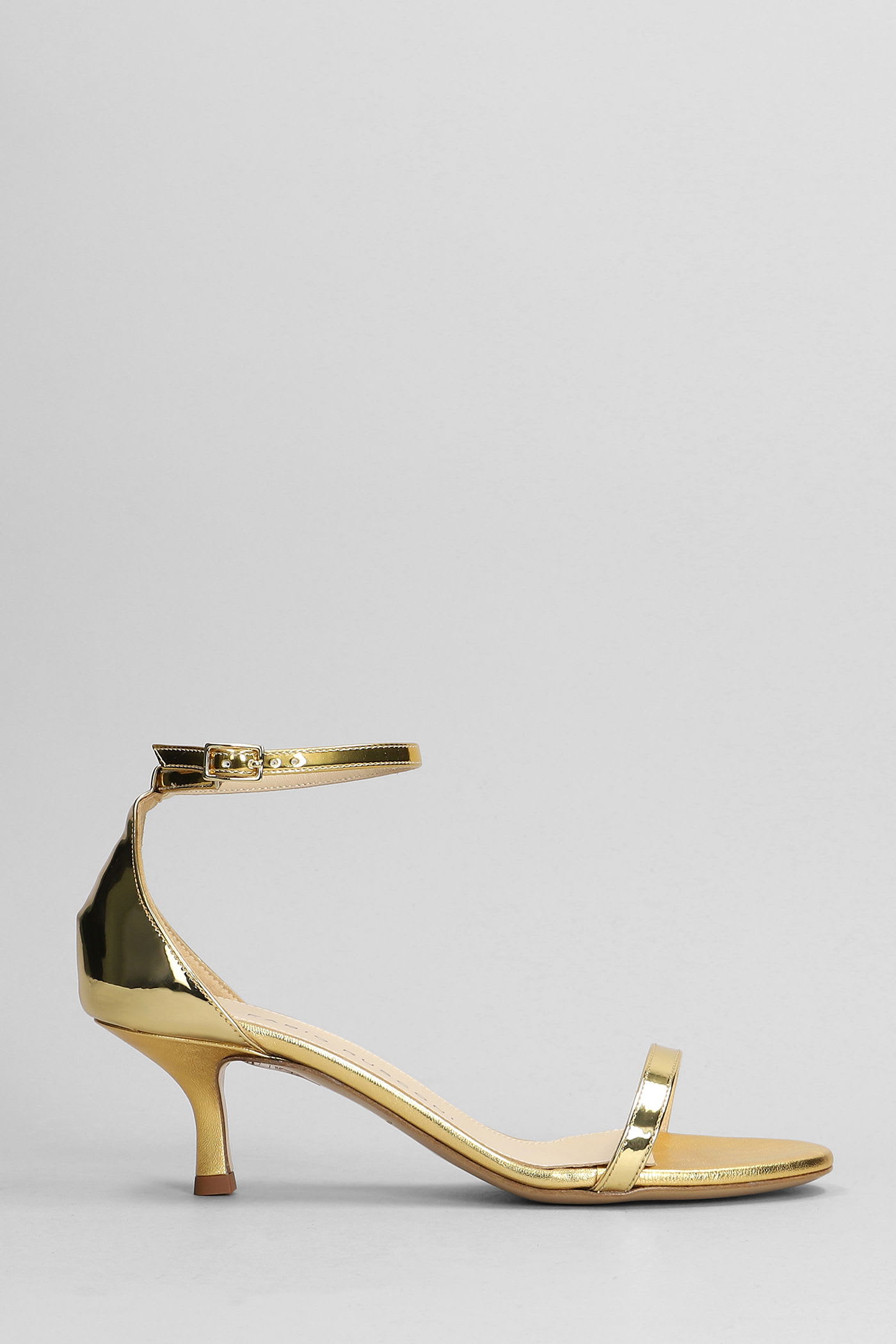 Sandals In Gold Leather