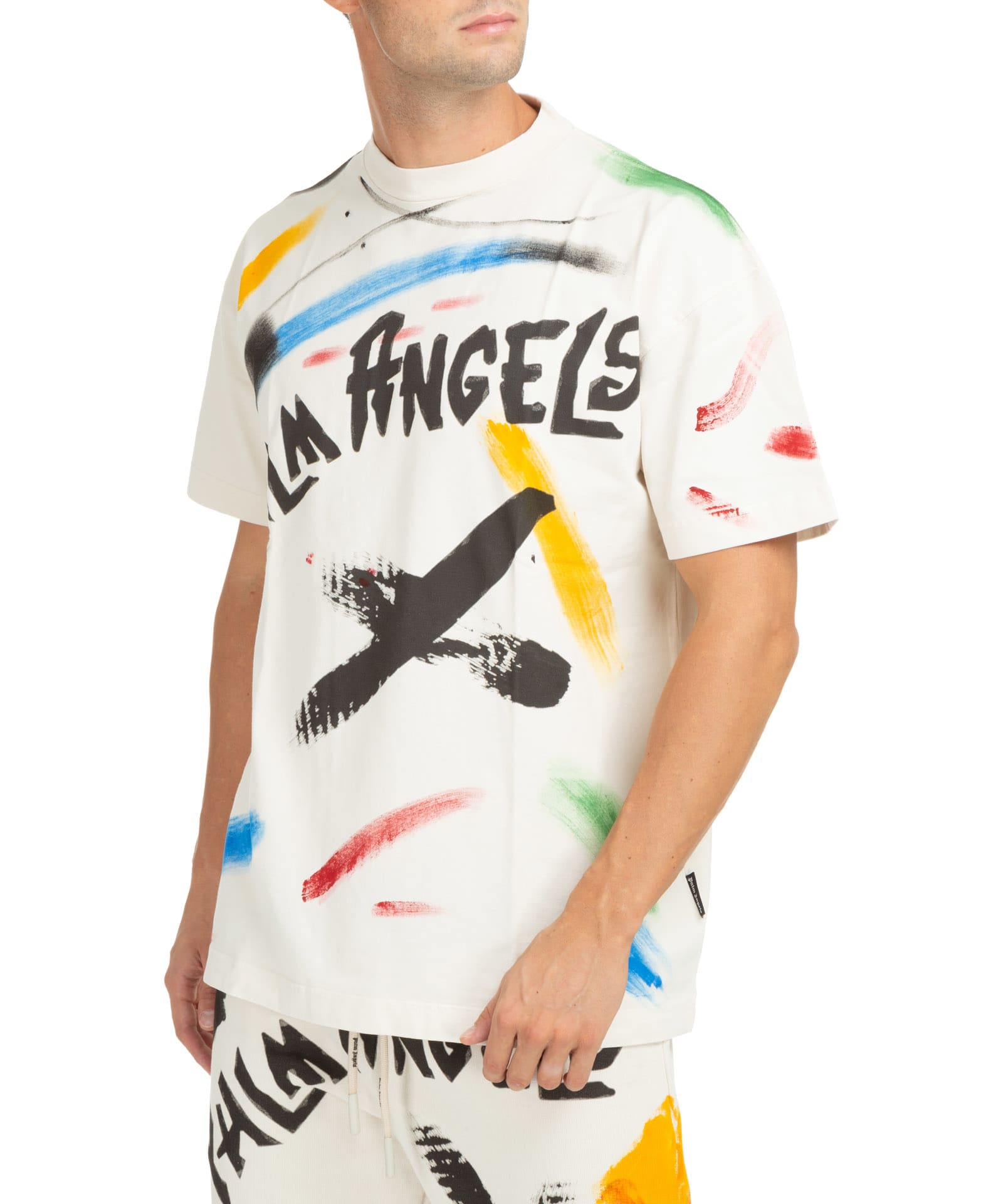 Palm Angels Brush Strokes Cotton T-shirt