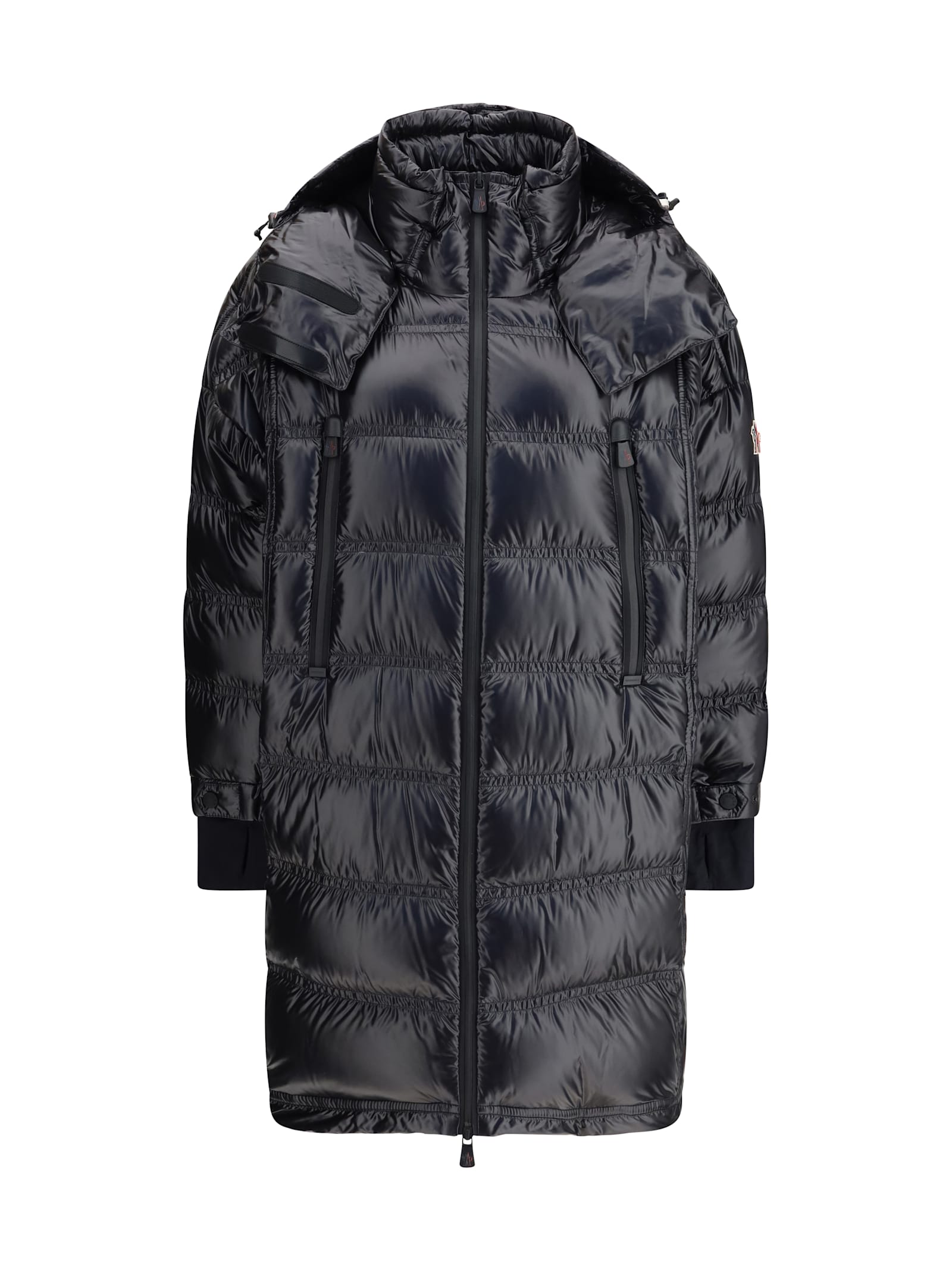 Moncler Rochelairs Long Down Jacket In Black