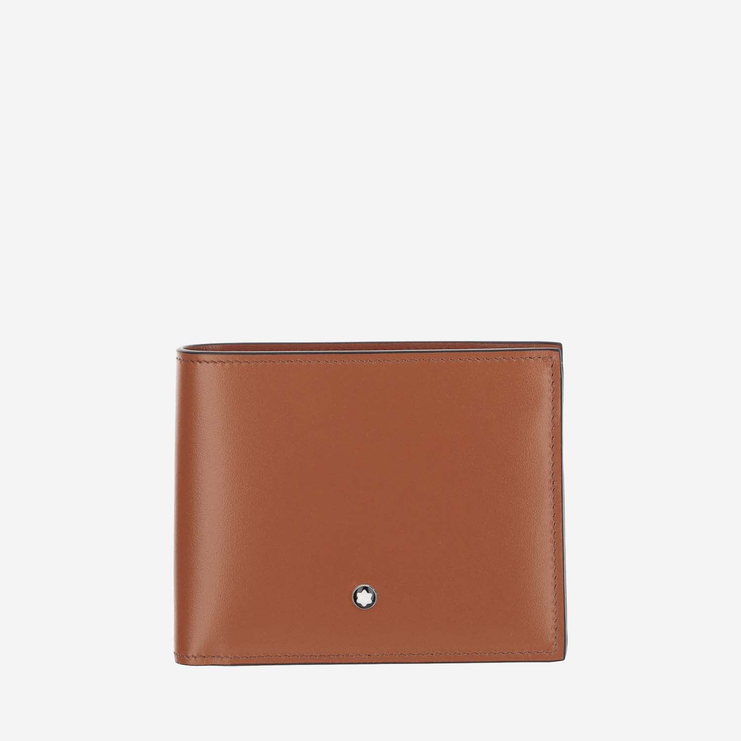 Shop Montblanc Meisterstück Leather Wallet In Orange